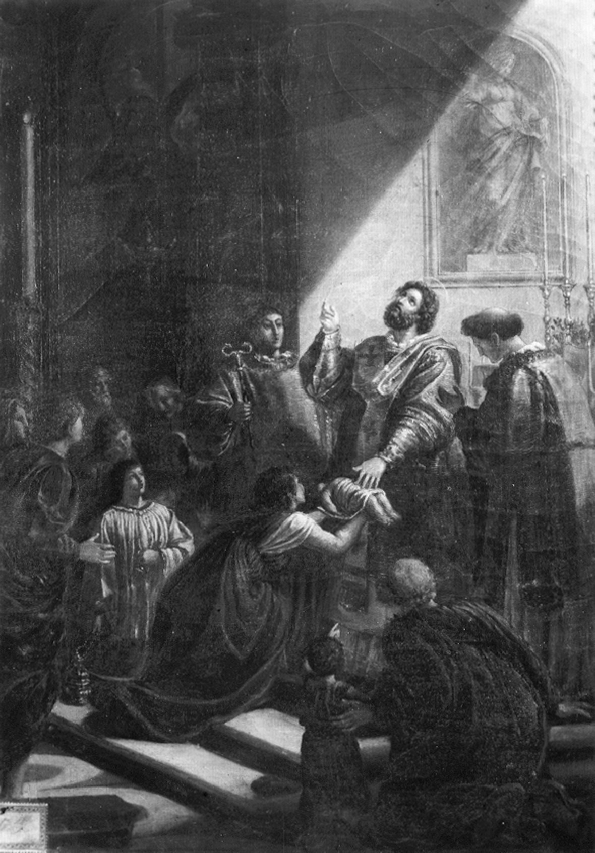 Morro, Francesco. Miracolo di un santo - Genova - Museo dell’Accademia Ligustica di Belle Arti (negativo) di Foto cresta (prima metà XX)