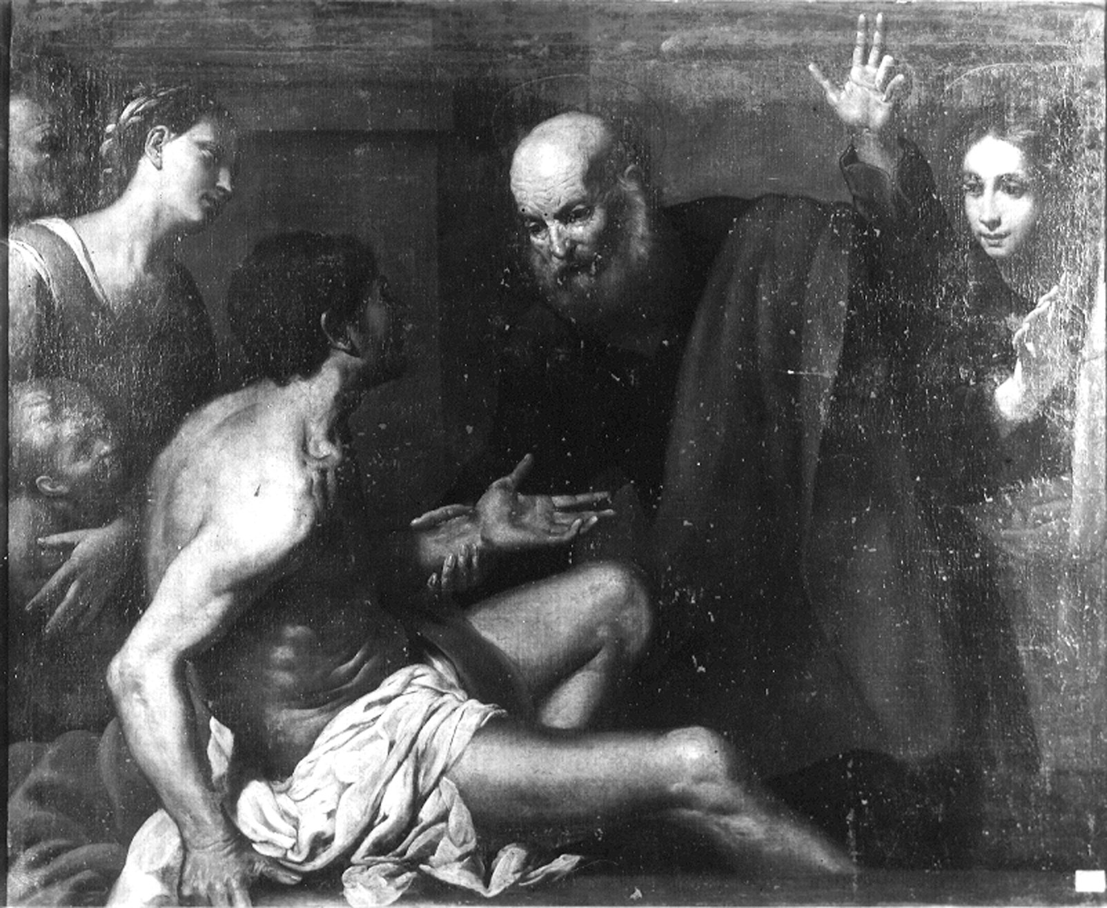 Saltarello, Luca. San Pietro guarisce il discepolo Enea - Genova - Museo dell’Accademia Ligustica di Belle Arti (negativo) di Foto cresta (metà XX)