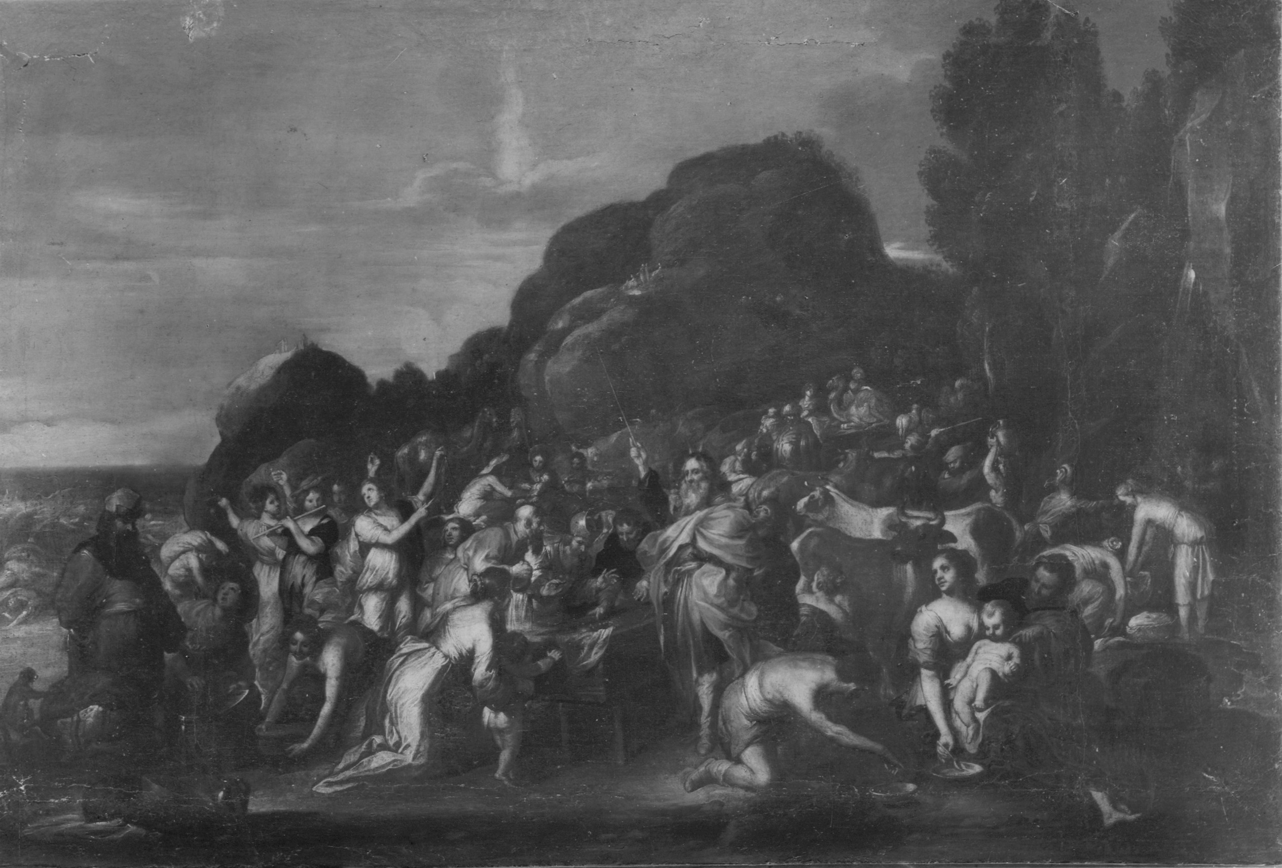 Autore ignoto. Mosé e il serpente di bronzo - Genova - Palazzo del Marchese Cattaneo Adorno (negativo) di Foto Gasparini (metà XX)