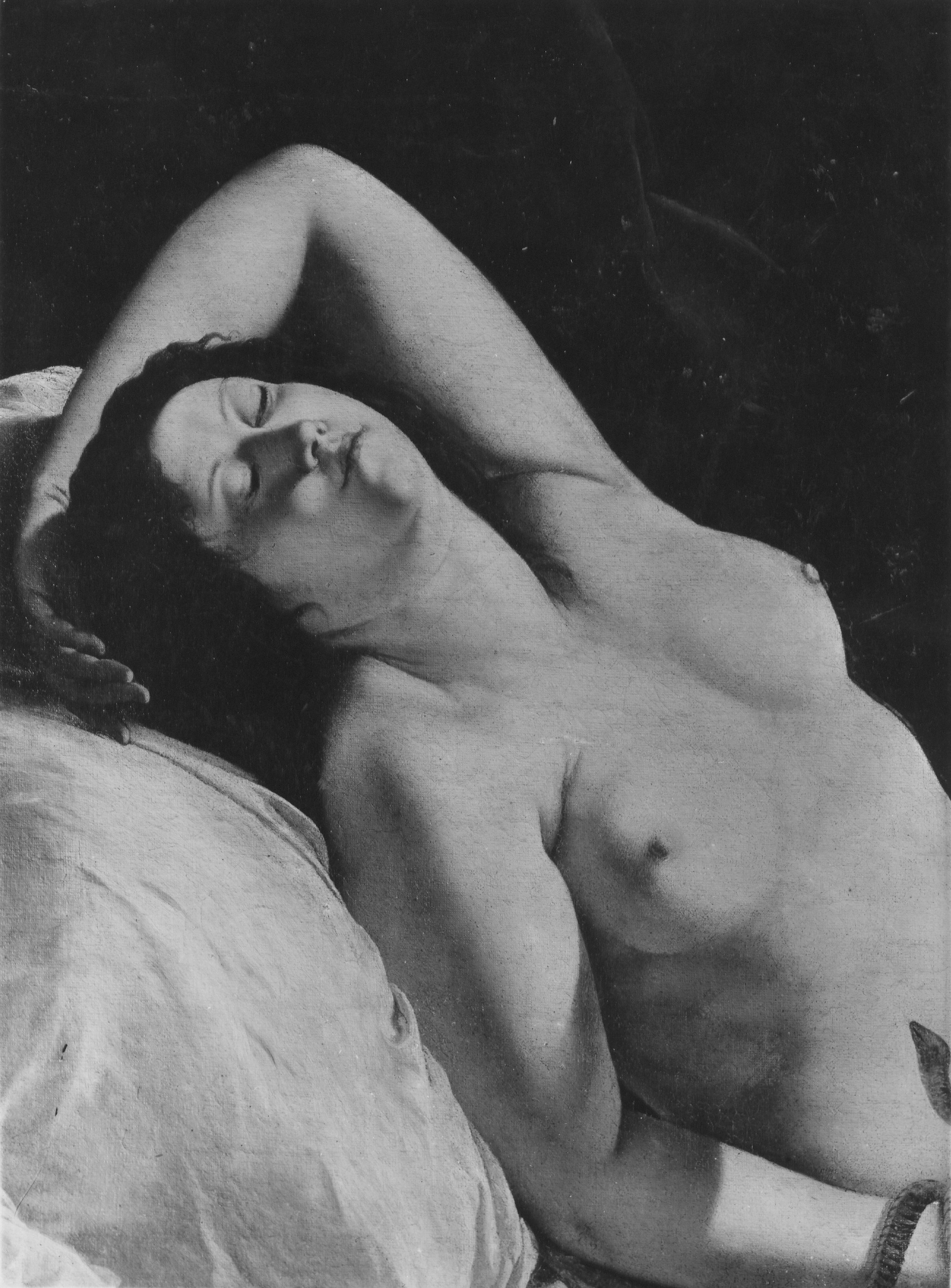 Gentileschi, Orazio. Morte di Cleopatra (particolare) - Milano - Collezione Amedeo Morandotti (negativo) di Foto Gasparini (prima metà XX)