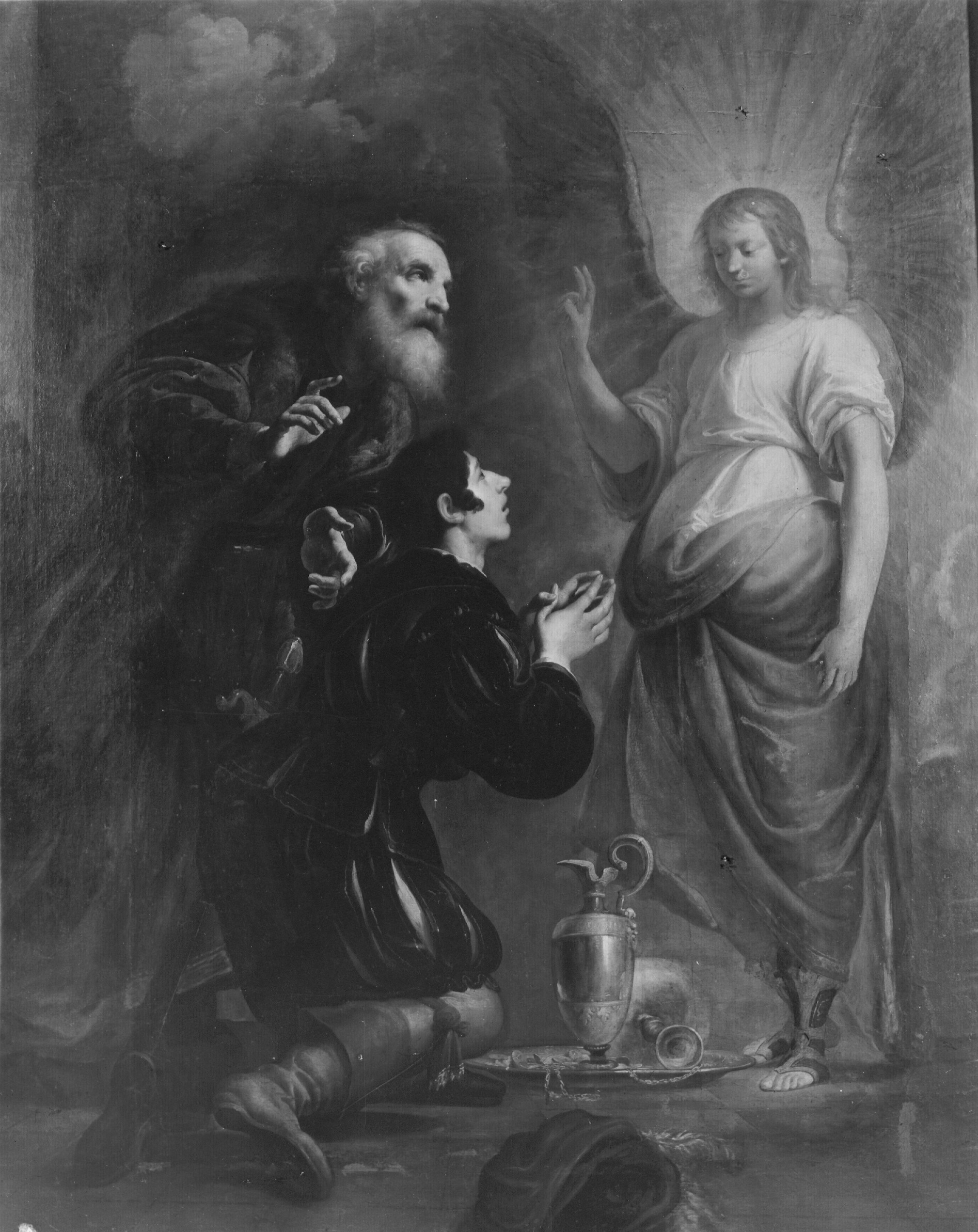 Ansaldo, Andrea. Incontro di Tobia e Tobit con San Raffaele Arcangelo - Genova - Collezione privata (negativo) di Foto Gasparini (prima metà XX)
