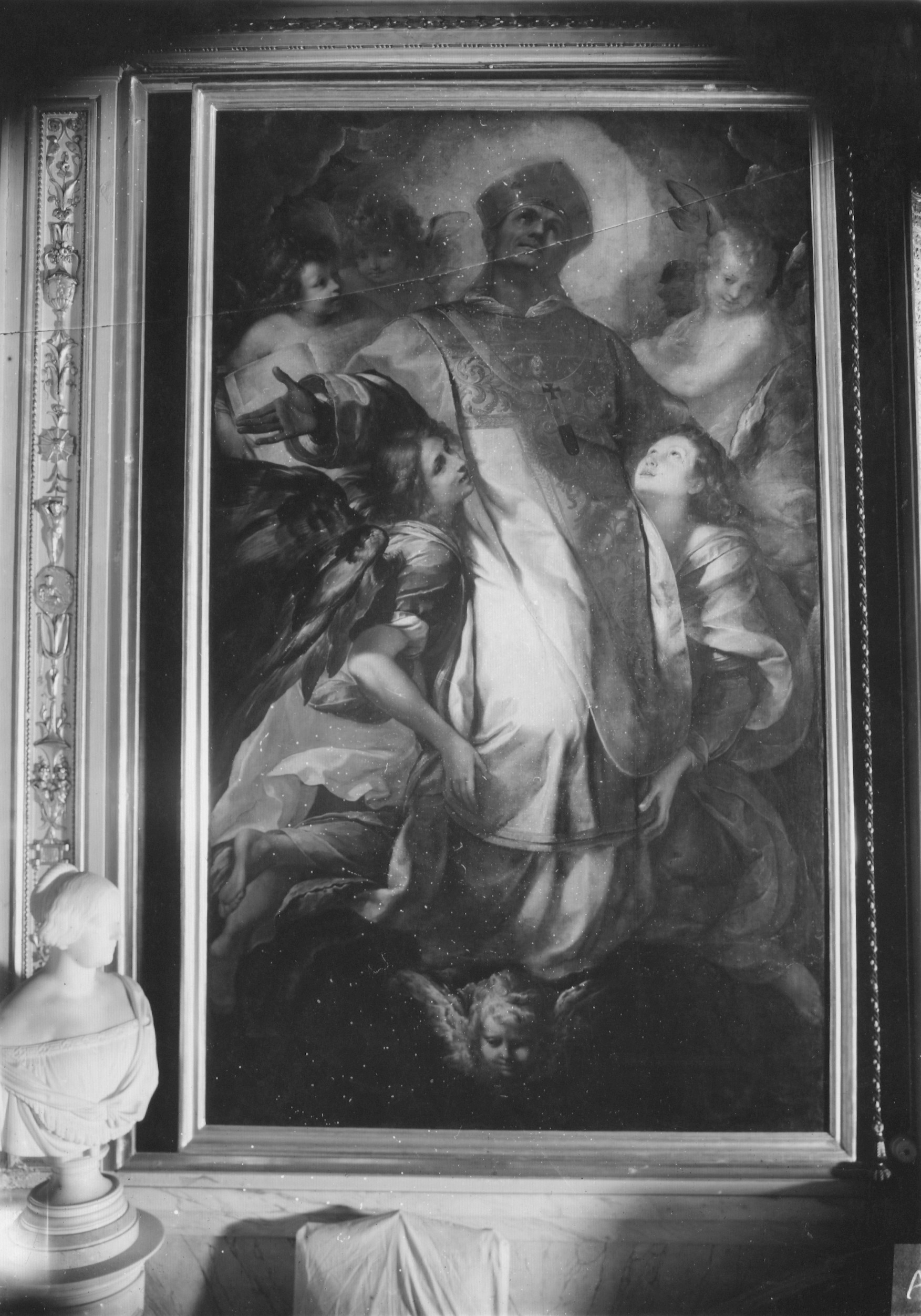 Procaccini, Giulio Cesare. Estasi di San Carlo Borromeo - Milano - Pinacoteca di Brera (negativo) di Foto Gasparini (prima metà XX)