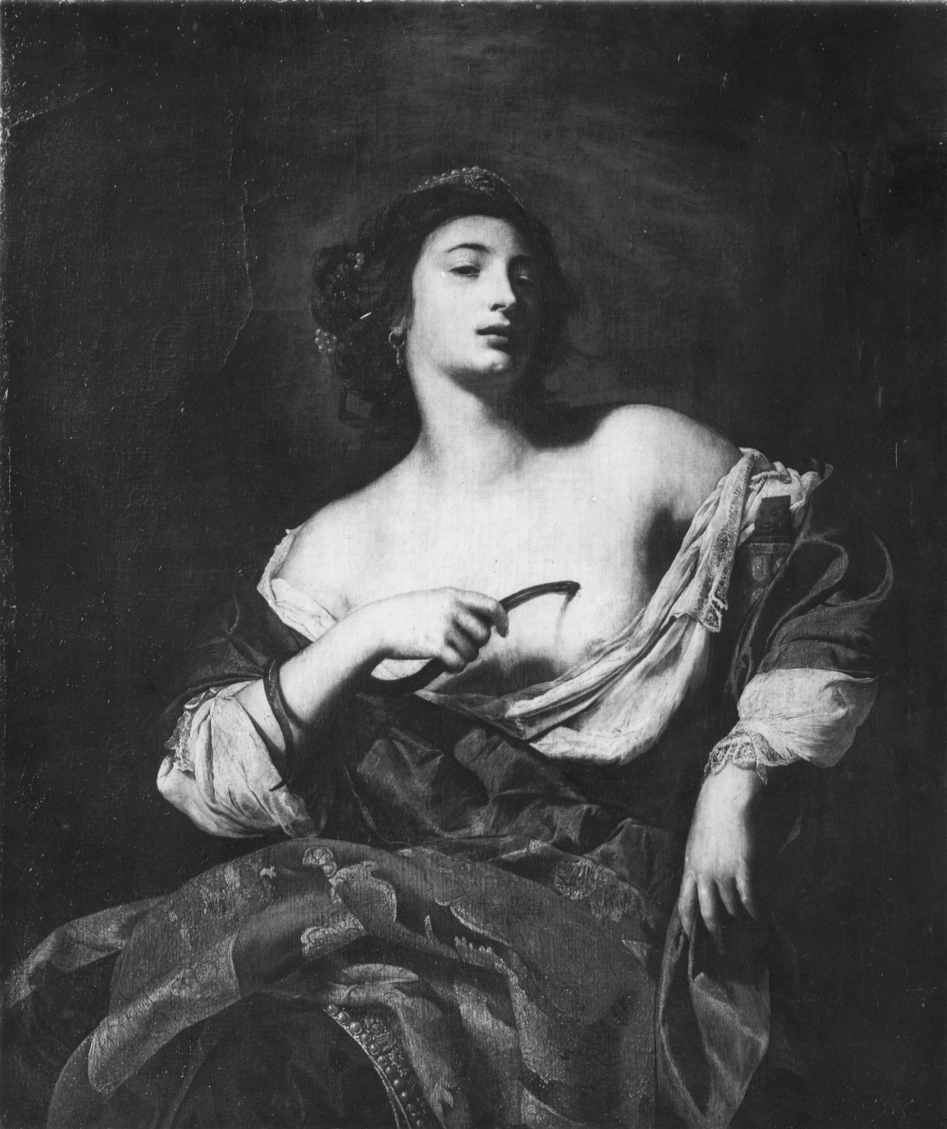 Guarino, Francesco. Morte di Cleopatra - Genova - Palazzo Durazzo Pallavicini (negativo) di Foto Gasparini (metà XX)