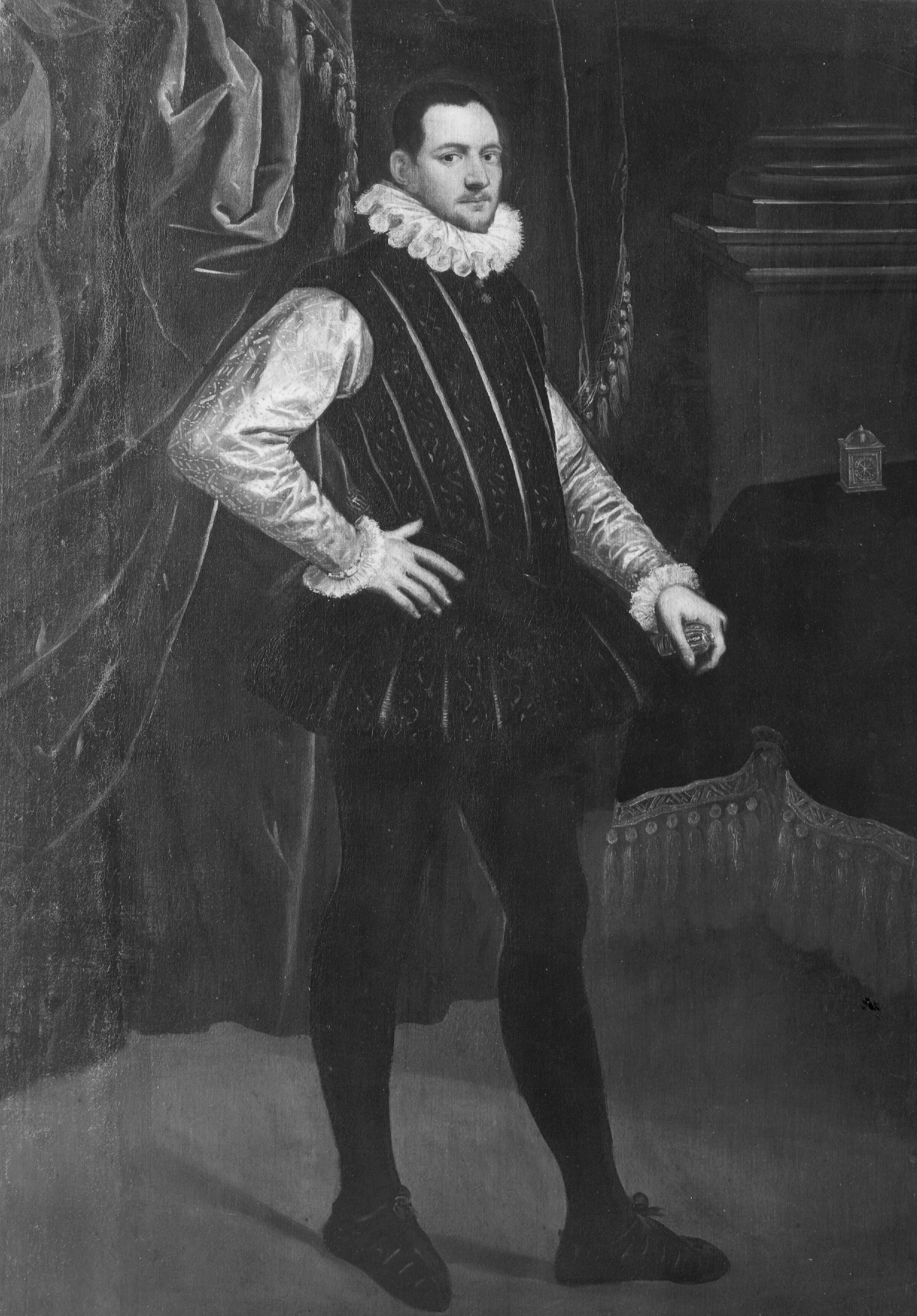 Tintoretto, Domenico. Ritratto di Agostino Durazzo - Genova - Palazzo Durazzo Pallavicini (negativo) di Foto Gasparini (metà XX)