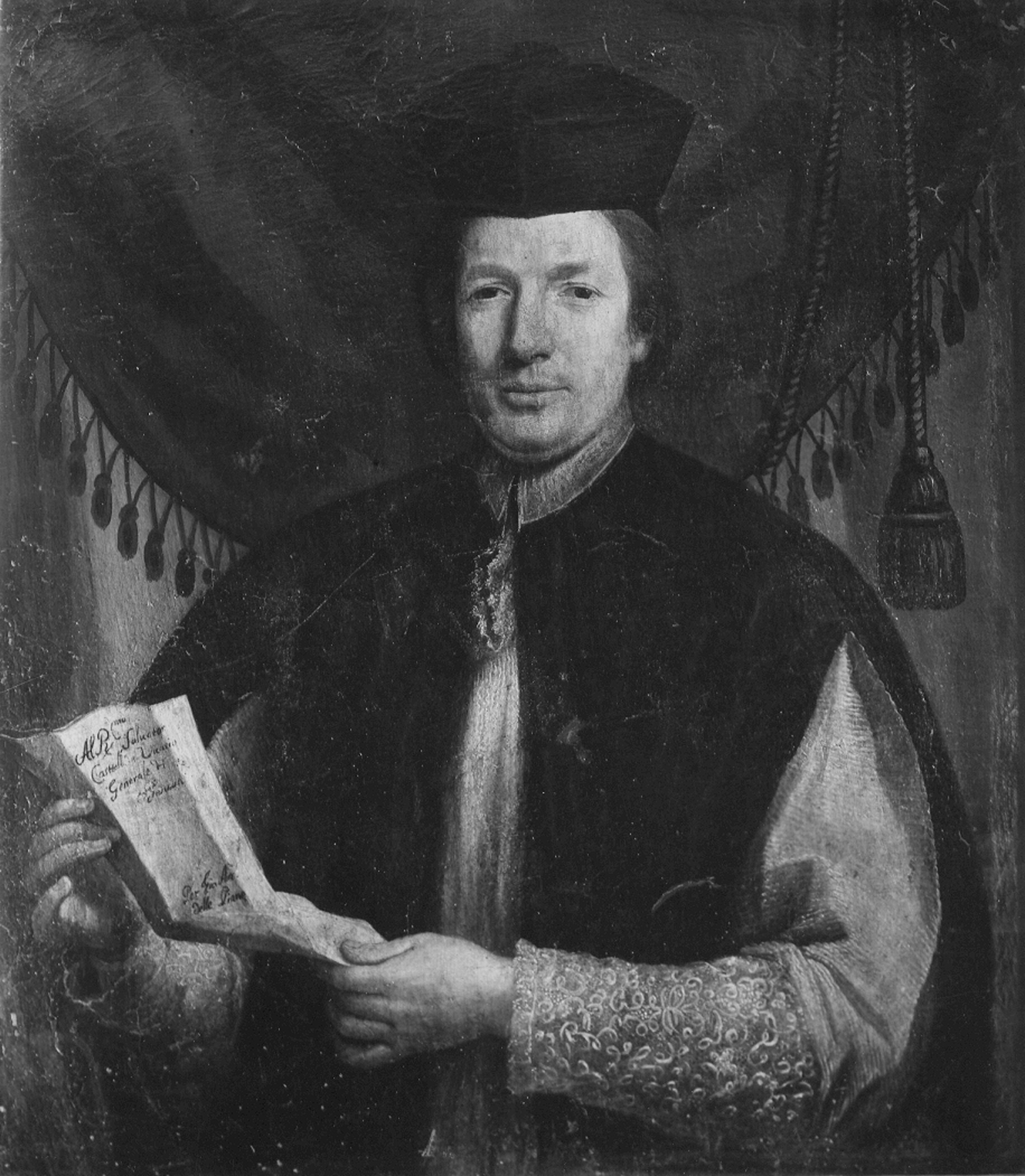 Autore ignoto. Rotratto di prelato - Genova – Galleria Nazionale della Liguria a Palazzo Spinola di Pellicceria (negativo) di Gasparini, Renato (prima metà XX)