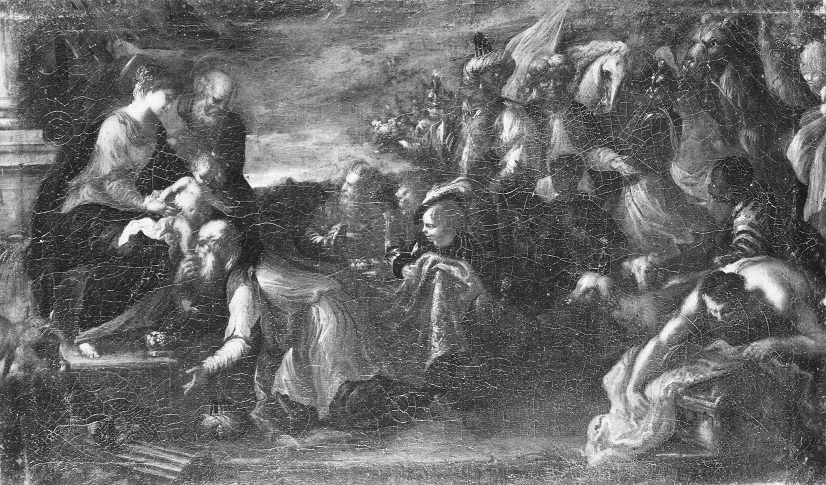 Biscaino, Bartolomeo (ambito). Adorazione dei Re Magi - Genova - Galleria Nazionale della Liguria a Palazzo Spinola di Pellicceria (negativo) di Gasparini, Renato (metà XX)