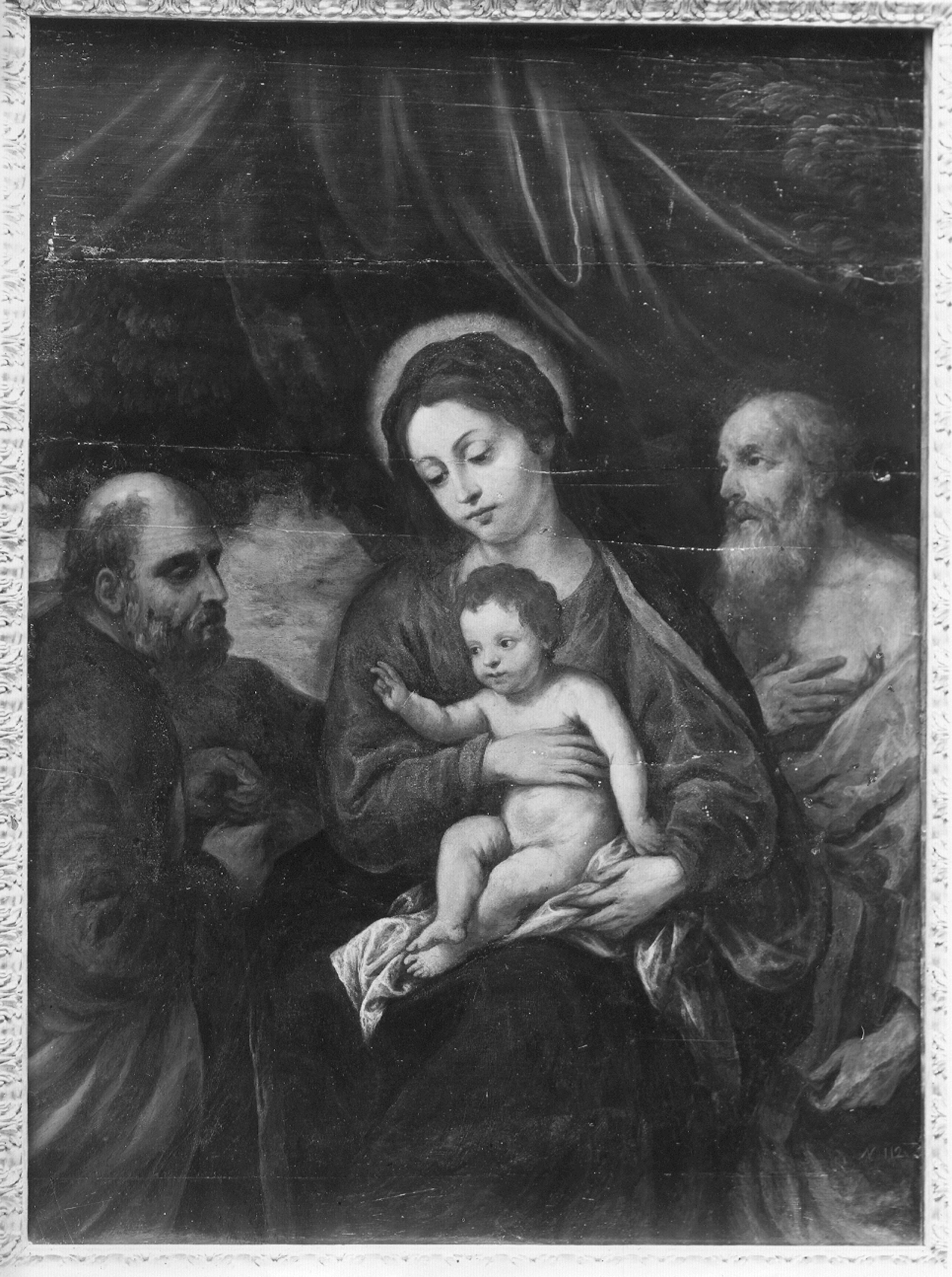 Autore ignoto. Madonna con Bambino e Santi - Genova - Galleria Nazionale della Liguria a Palazzo Spinola di Pellicceria (negativo) di Gasparini, Renato (metà XX)