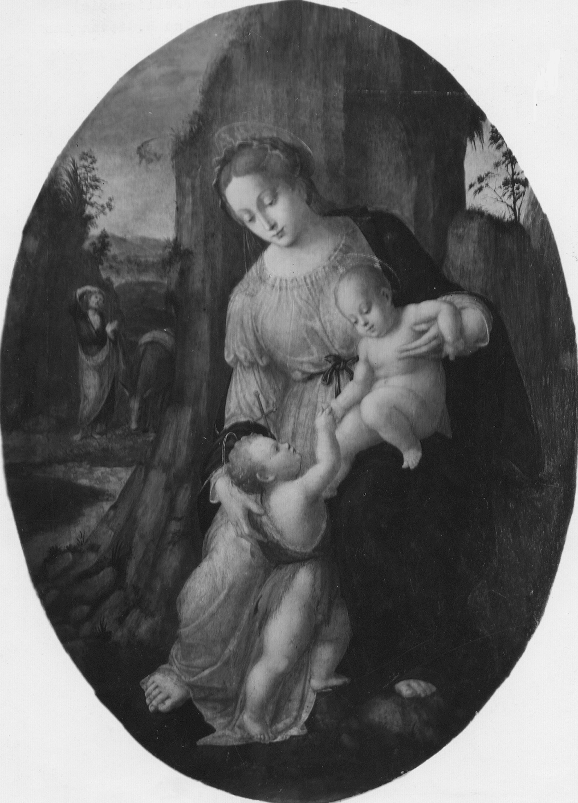 Granacci, Francesco. Sacra Famiglia con San Giovanni Battista bambino - Genova - Galleria Nazionale della Liguria a Palazzo Spinola di Pellicceria (negativo) di Gasparini, Renato (metà XX)