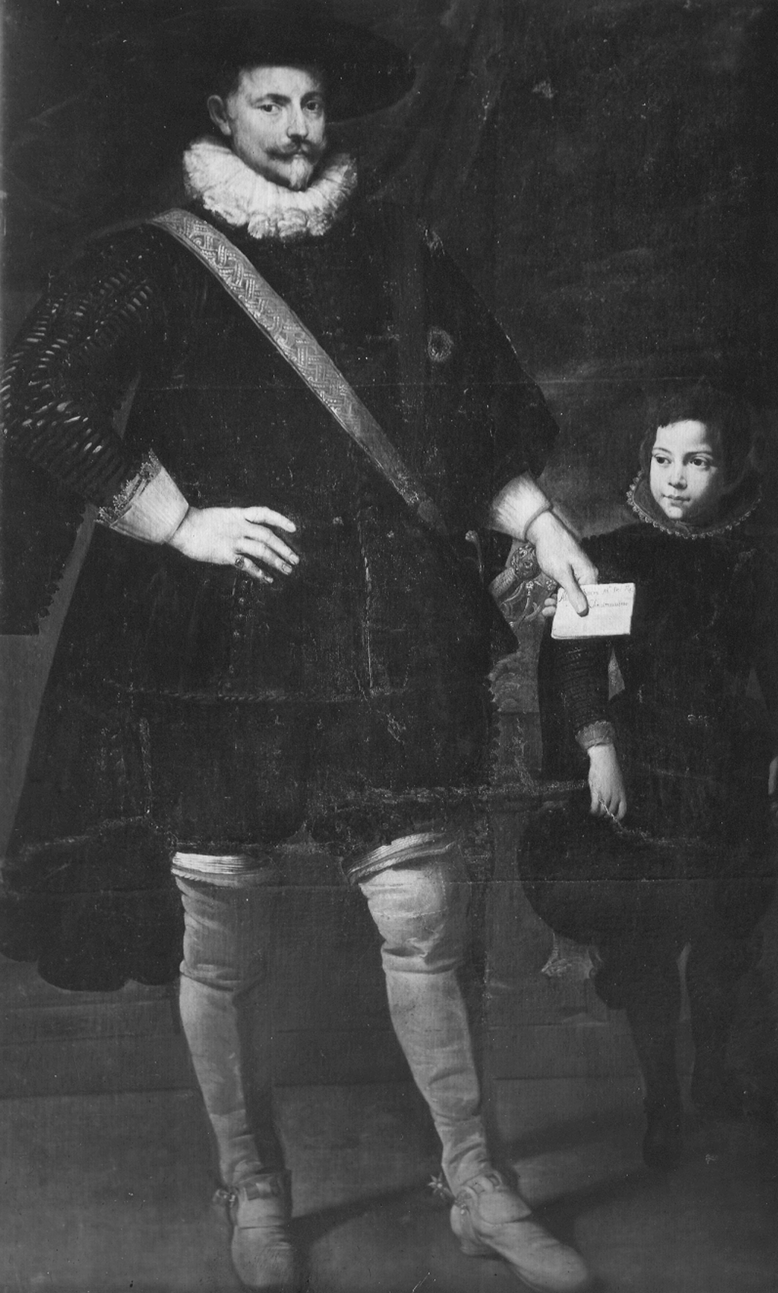 Fiasella, Domenico. Ritratto di Agostino Pallavicino - Genova – Galleria Nazionale della Liguria a Palazzo Spinola di Pellicceria (negativo) di Gasparini, Renato (prima metà XX)