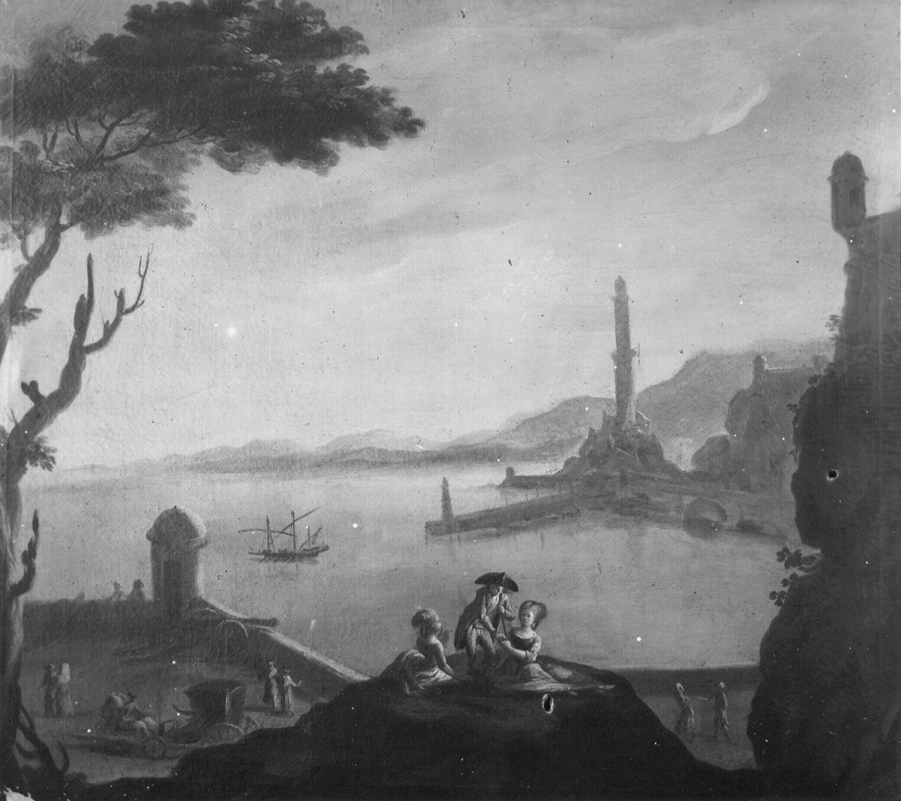 Autore ignoto. Paesaggio genovese - Genova - Palazzo di Gio Vincenzo Imperiale (negativo) di Foto Cresta (metà XX)