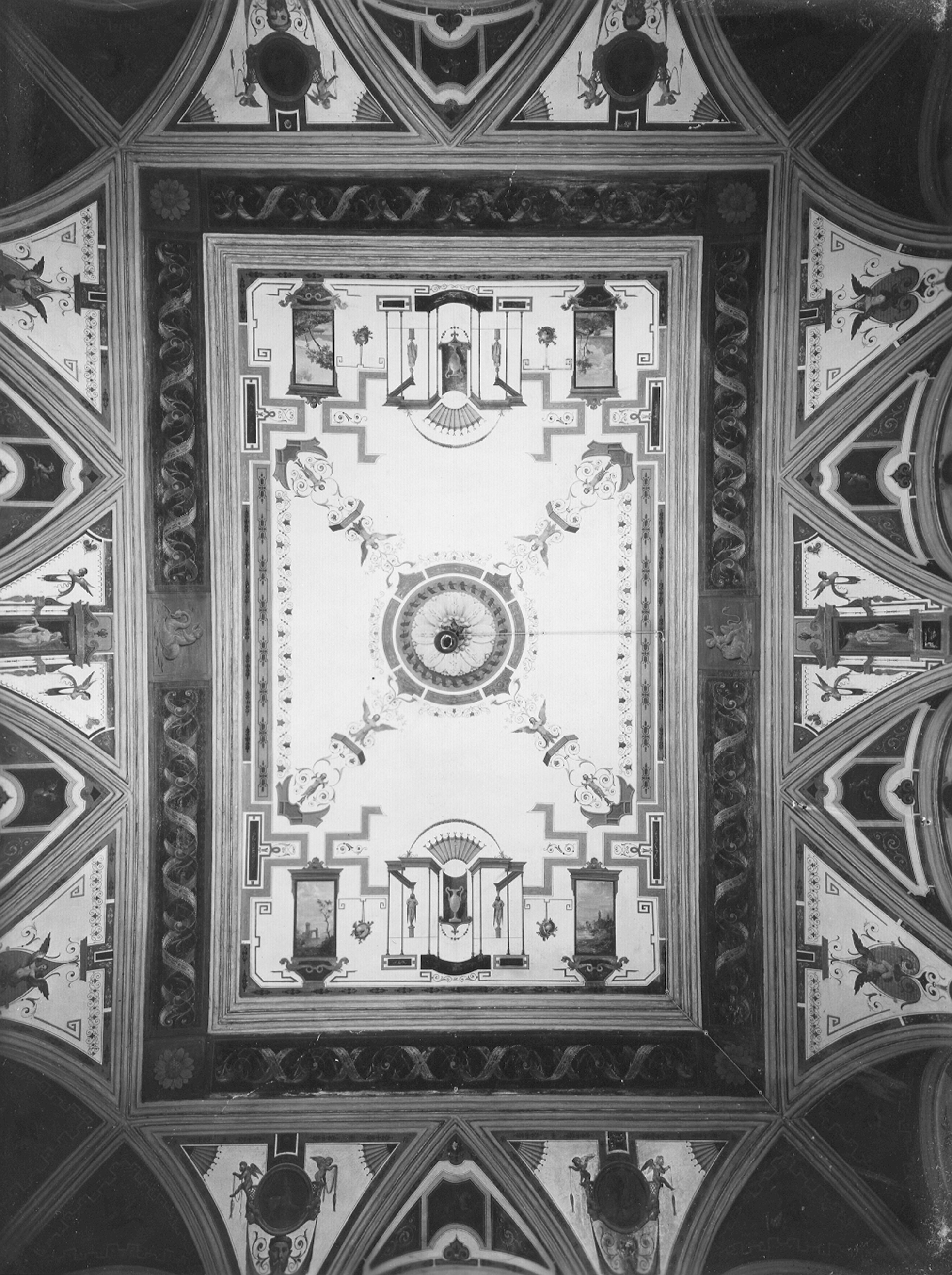 Affreschi di una volta di una Sala al pianterreno - Genova - Palazzo di Angelo Giovanni e Giulio Spinola (negativo) di Foto Gasparini (metà XX)