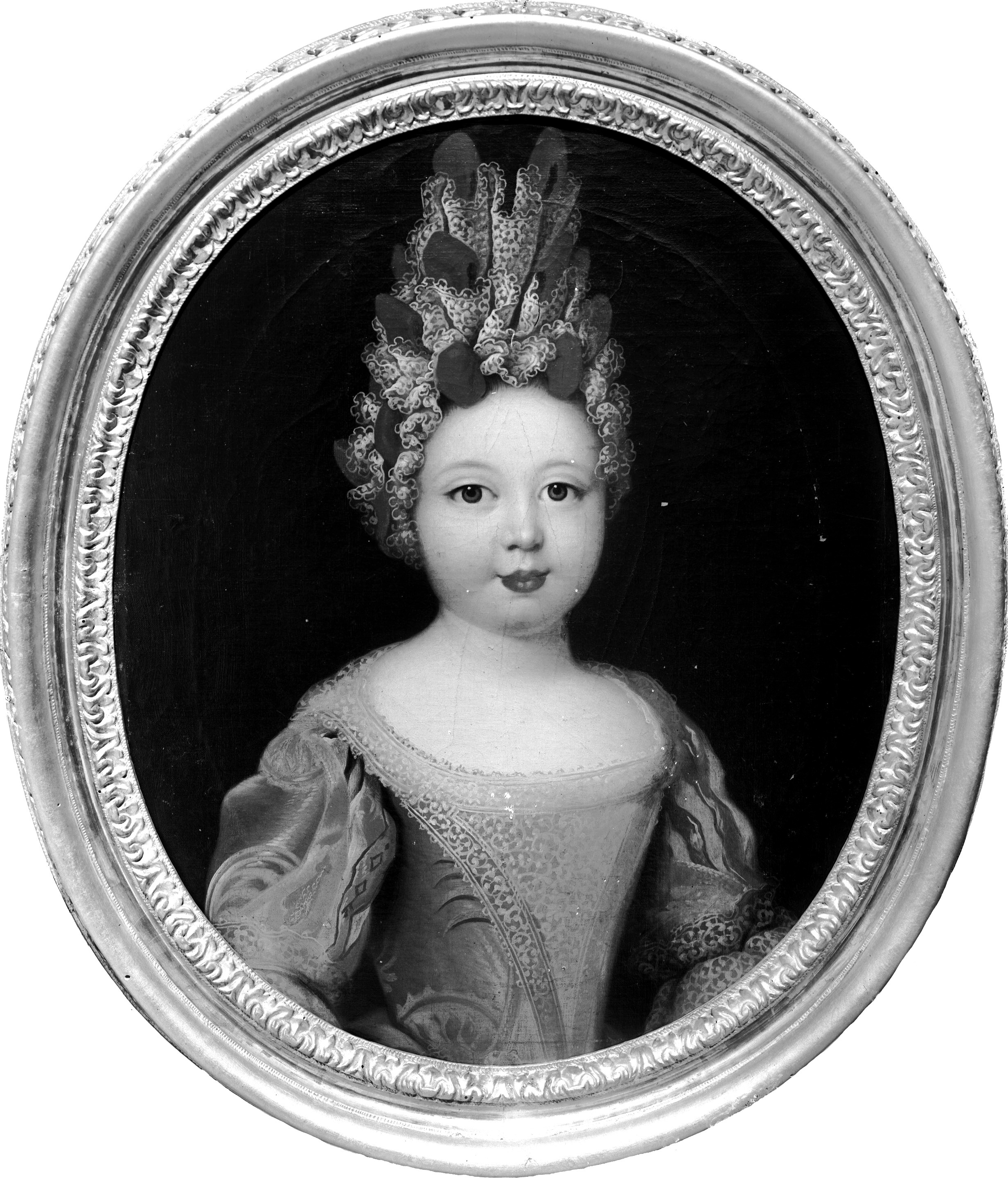 de Largillière, Nicolas (ambito). Ritratto di Elisabetta Carlotta di Lorena - Genova - Museo di Palazzo Reale (negativo) di Proveniente da Palazzo Reale (prima metà XX)