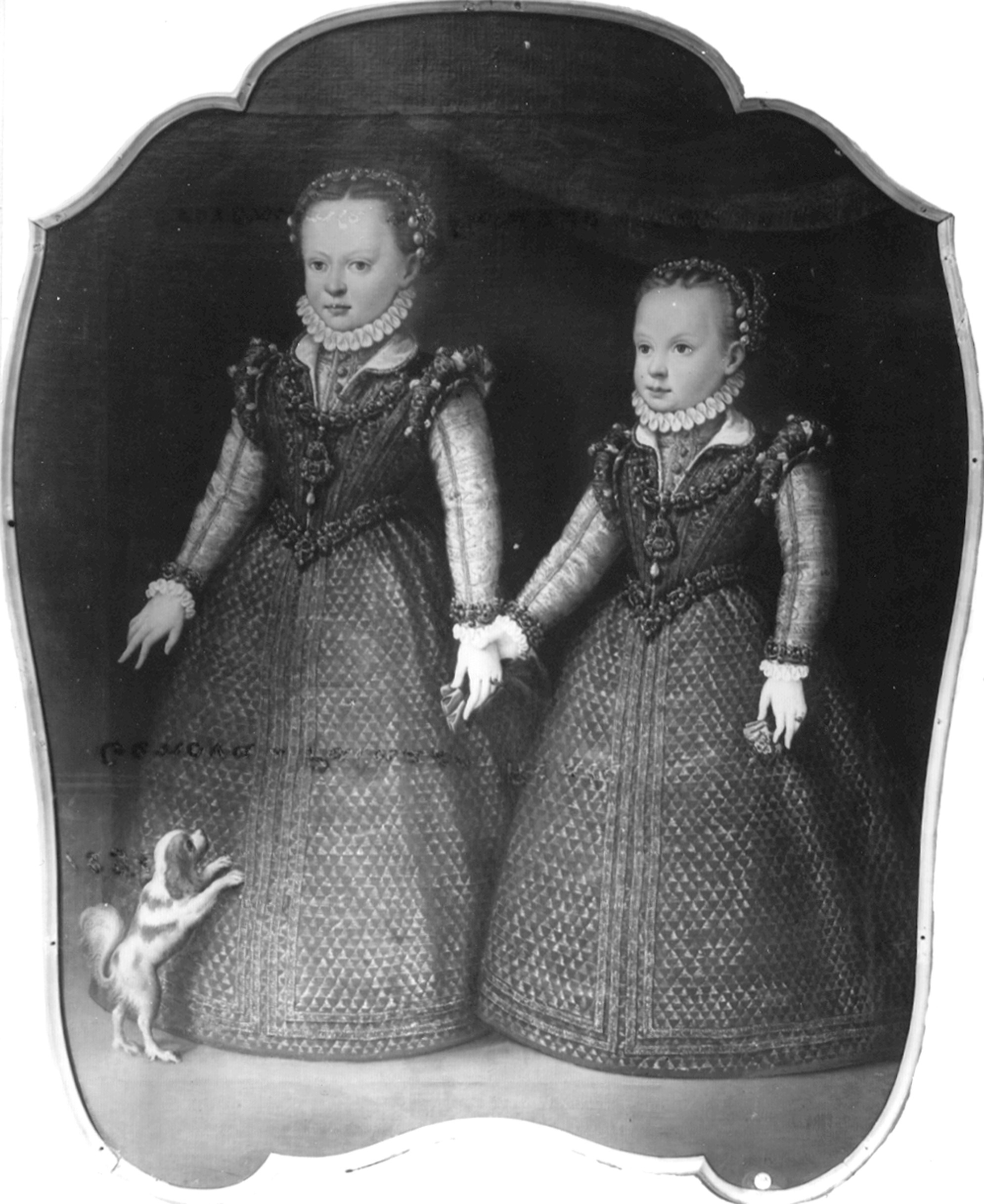 Anguissola, Sofonisba (ambito). Ritratto di due principesse - Genova - Museo di Palazzo Reale (negativo) di Proveniente da Palazzo Reale (prima metà XIX)