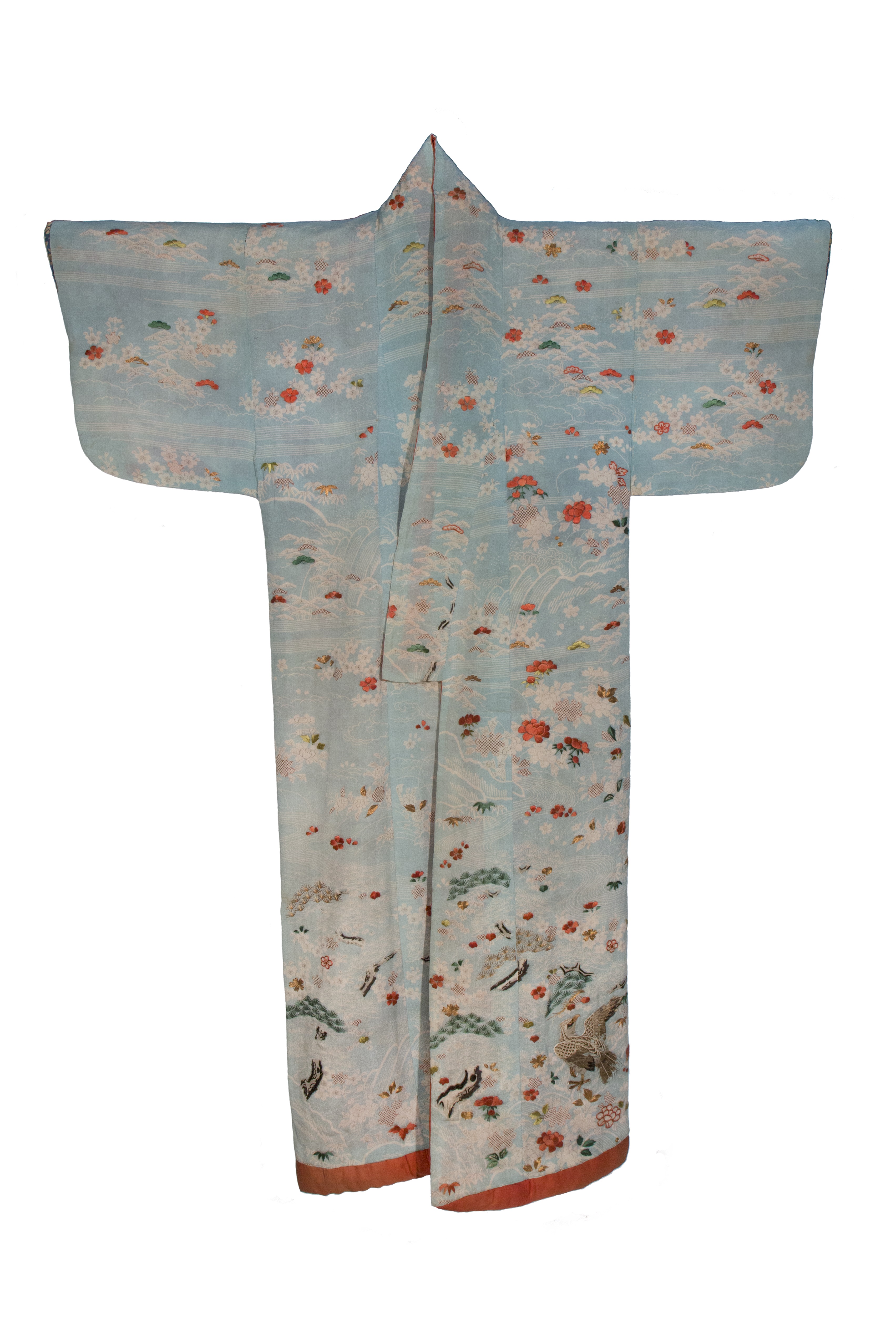 paesaggio fantastico (abito femminile, elemento d'insieme) - ambito giapponese (fine/ inizio XVIII-XIX)