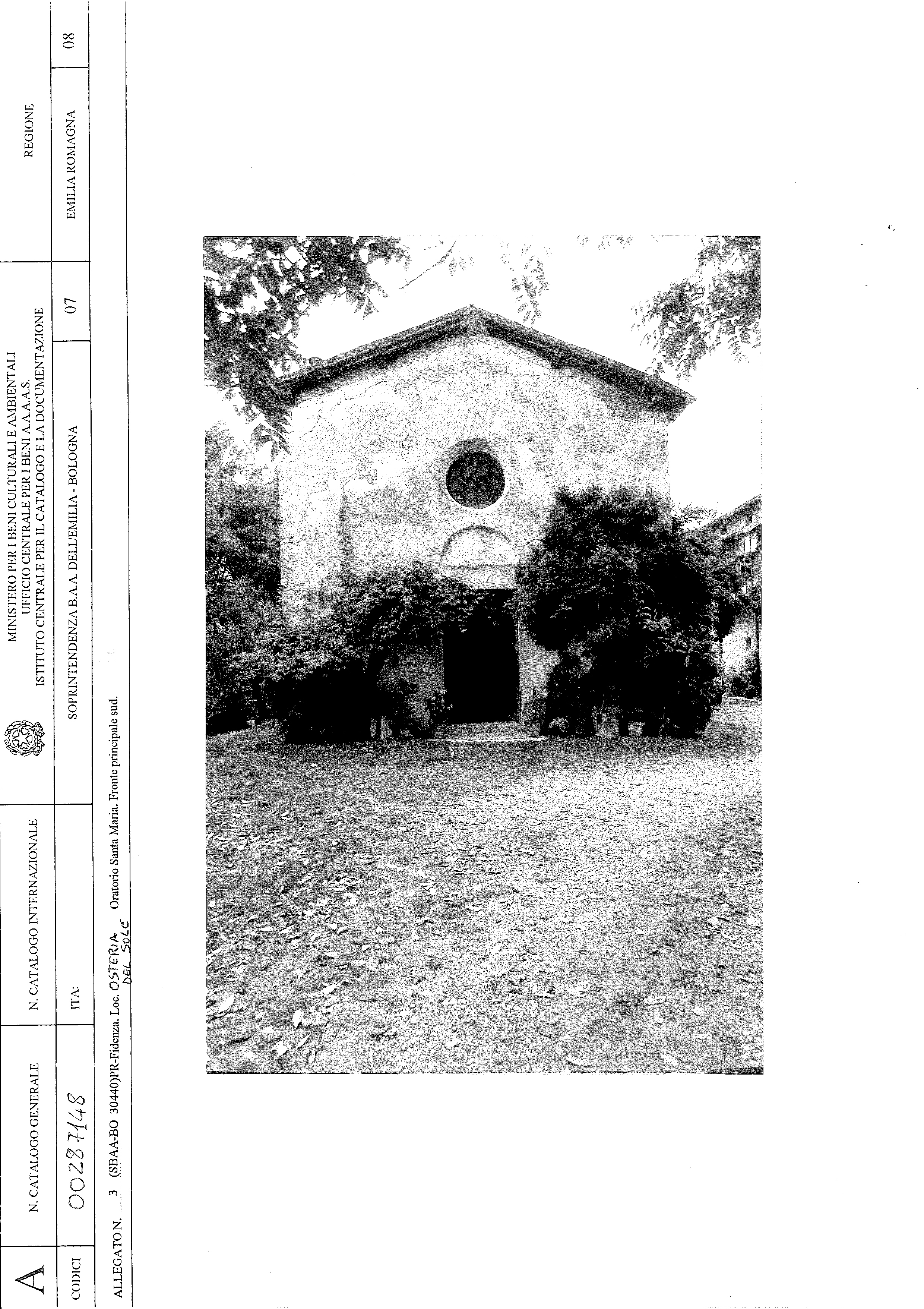 Oratorio di Santa Maria del Gisiolo (oratorio, privato) - Fidenza (PR) 