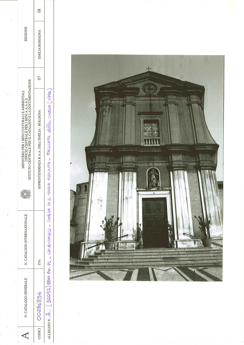 Chiesa di S. Maria Assunta (edilizia religiosa complessa a corpi aggregati, chiesistica) - Calendasco (PC) 