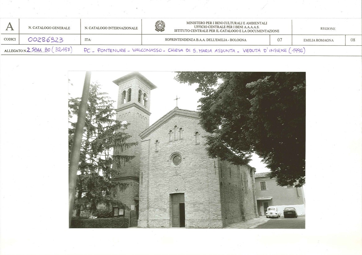 Chiesa di S. Maria Assunta (edilizia religiosa complessa a corpi aggregati, chiesistica) - Pontenure (PC) 