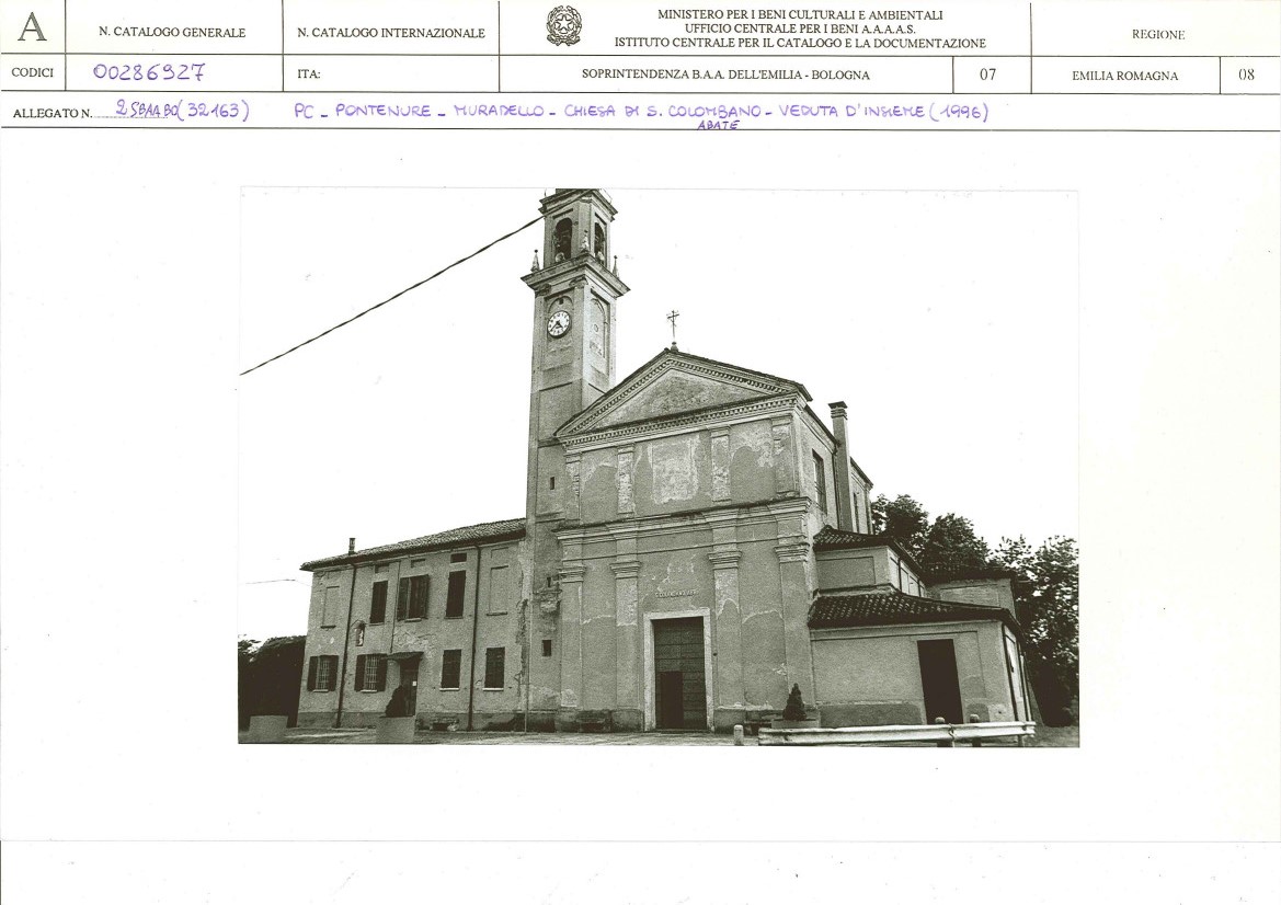 Chiesa di S. Colombano Abate (edilizia religiosa complessa a corpi aggregati, chiesistica) - Pontenure (PC) 