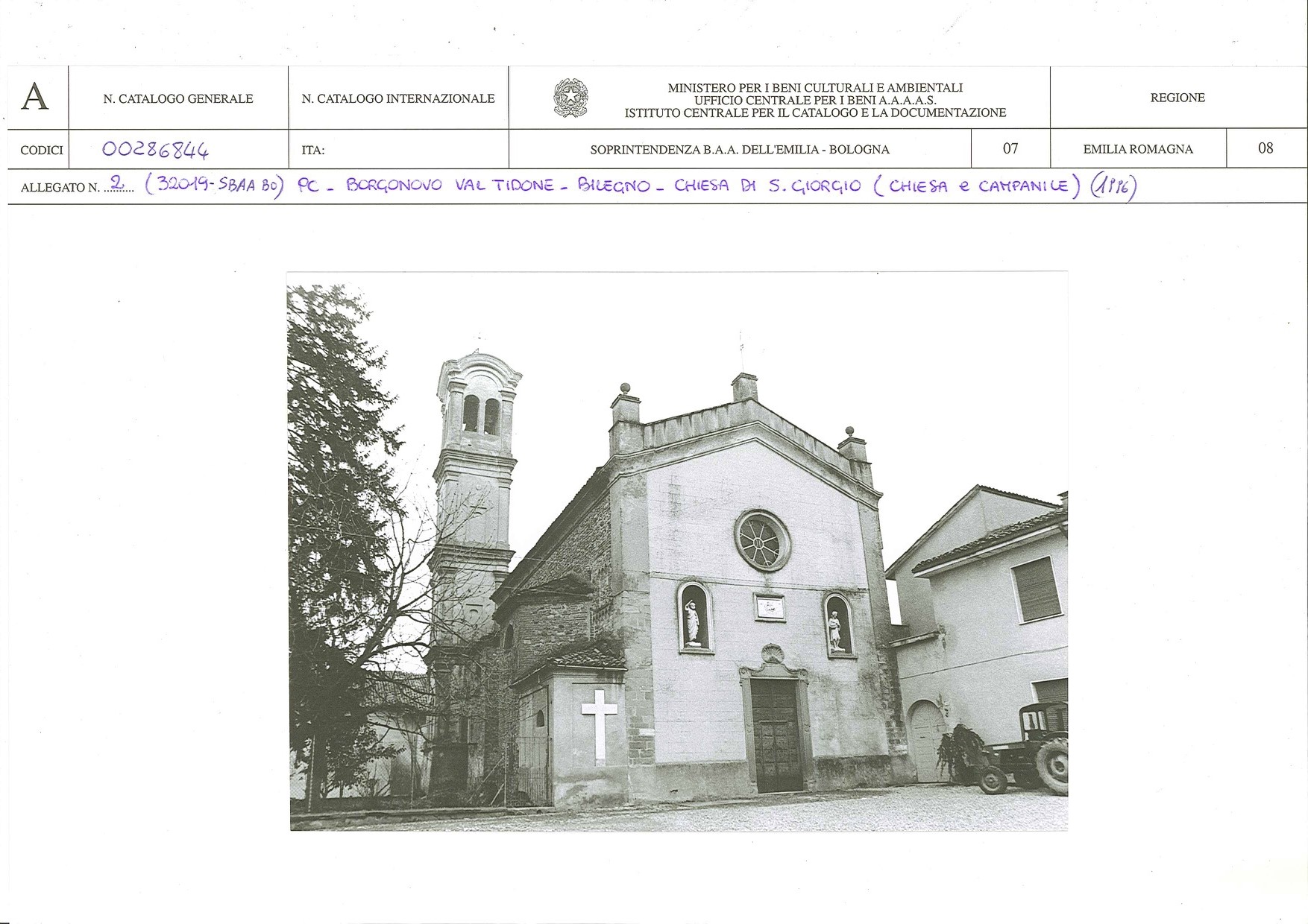 Chiesa di S. Giorgio (edilizia religiosa complessa a corpi aggregati, chiesistica) - Borgonovo Val Tidone (PC) 