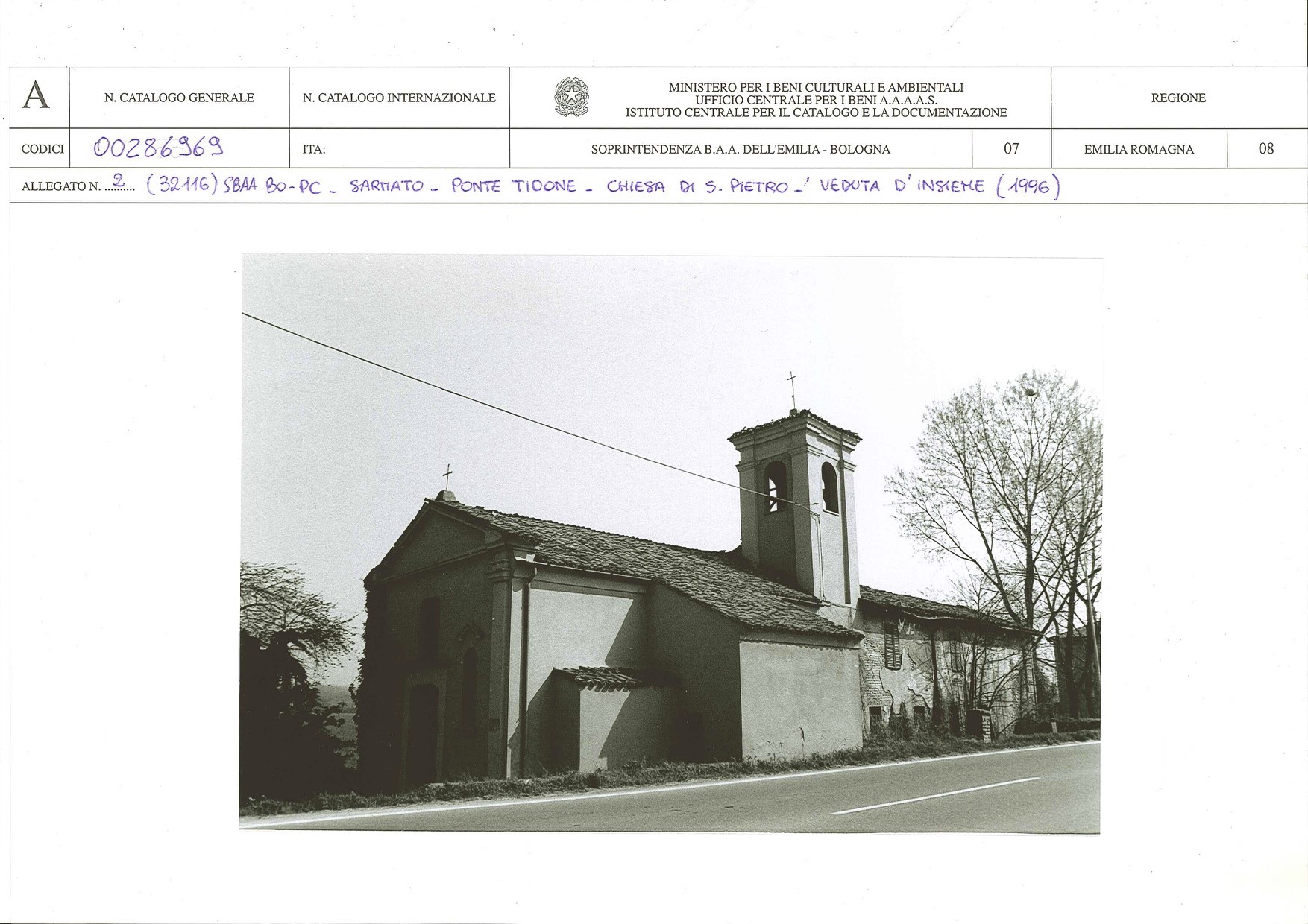 Chiesa dei SS. Pietro e Corrado (edilizia religiosa complessa a corpi aggregati, chiesistica) - Sarmato (PC) 