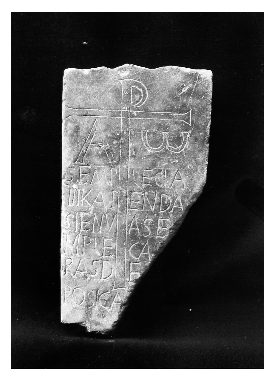 iscrizione funeraria - produzione tardoantica (secc. IV-V d.C)