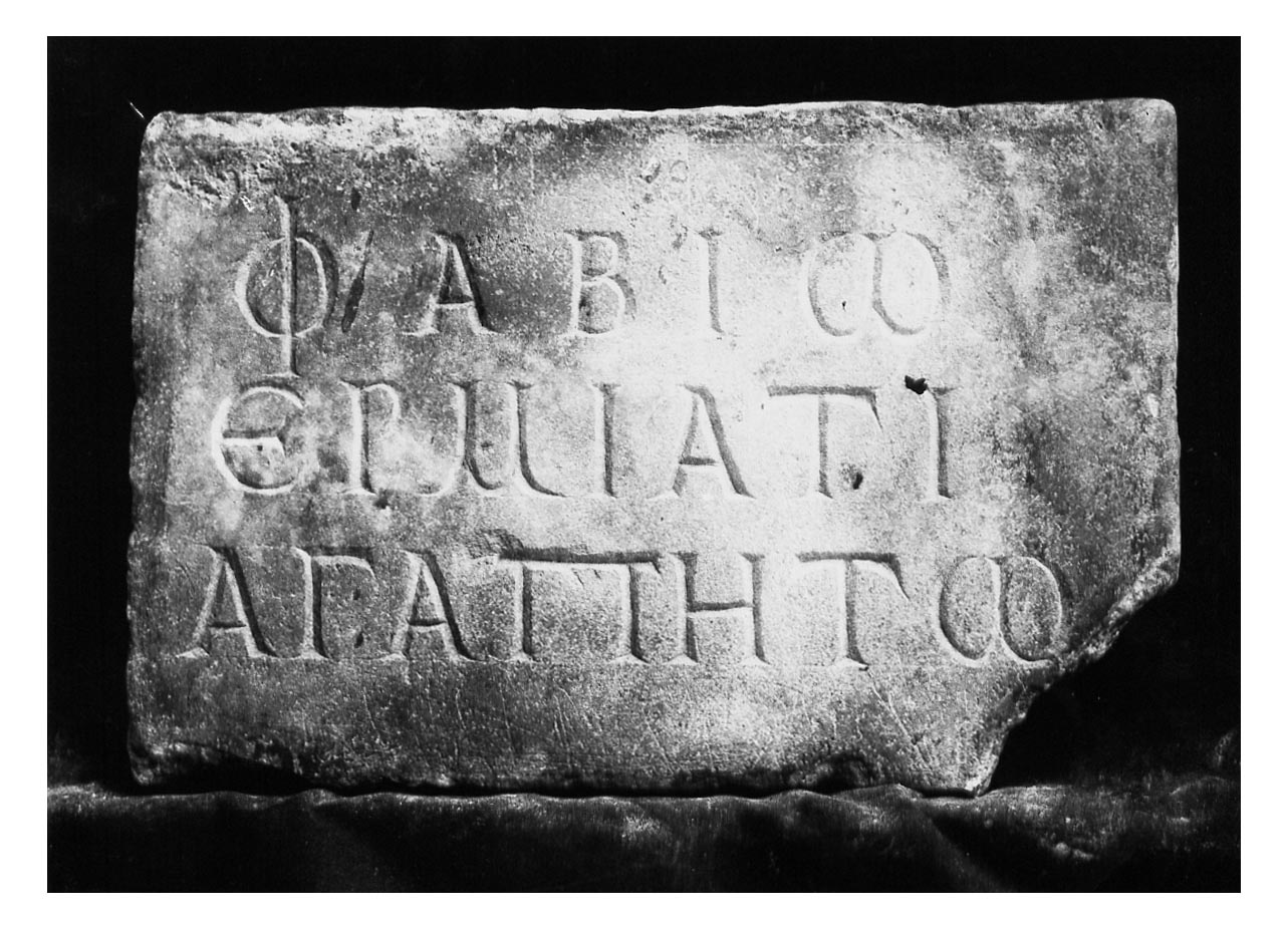 iscrizione funeraria - produzione tardoantica (secc. IV-V d.C)