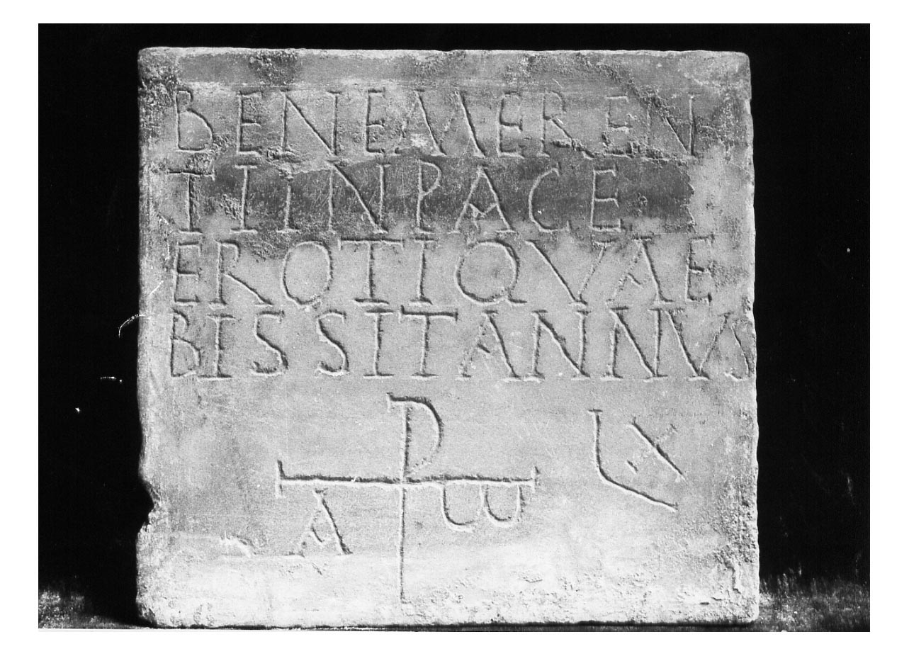 iscrizione funeraria - produzione tardoantica (sec. IV d.C)