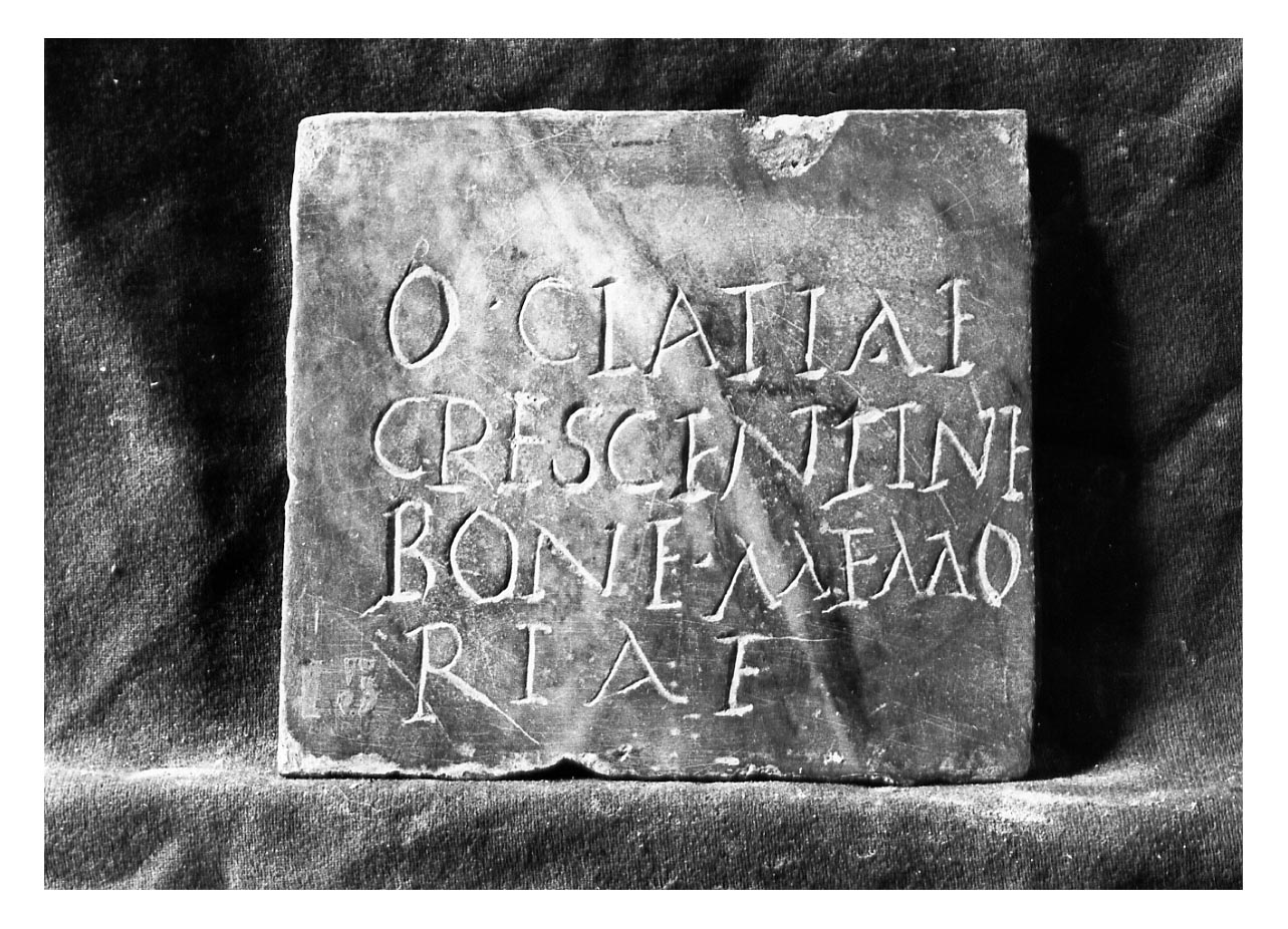 iscrizione funeraria - produzione tardoantica (secc. IV-V d.C)