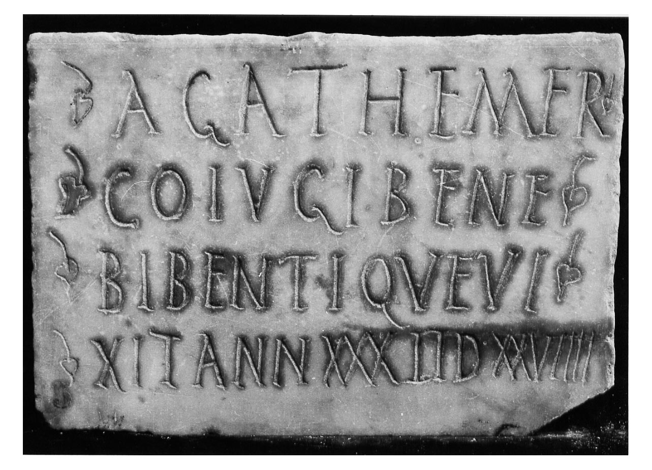 iscrizione funeraria - produzione tardoantica (secc. IV-V d.C)