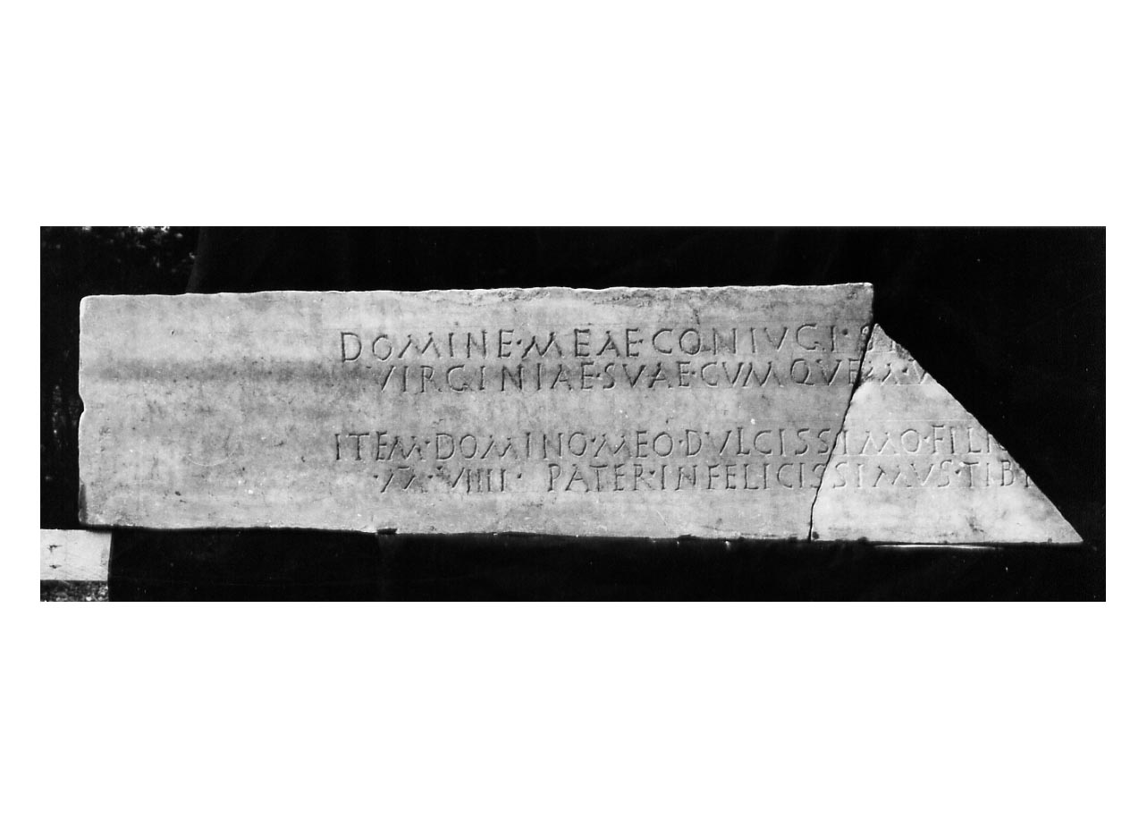 iscrizione funeraria - produzione tardoantica (sec. IV d.C)