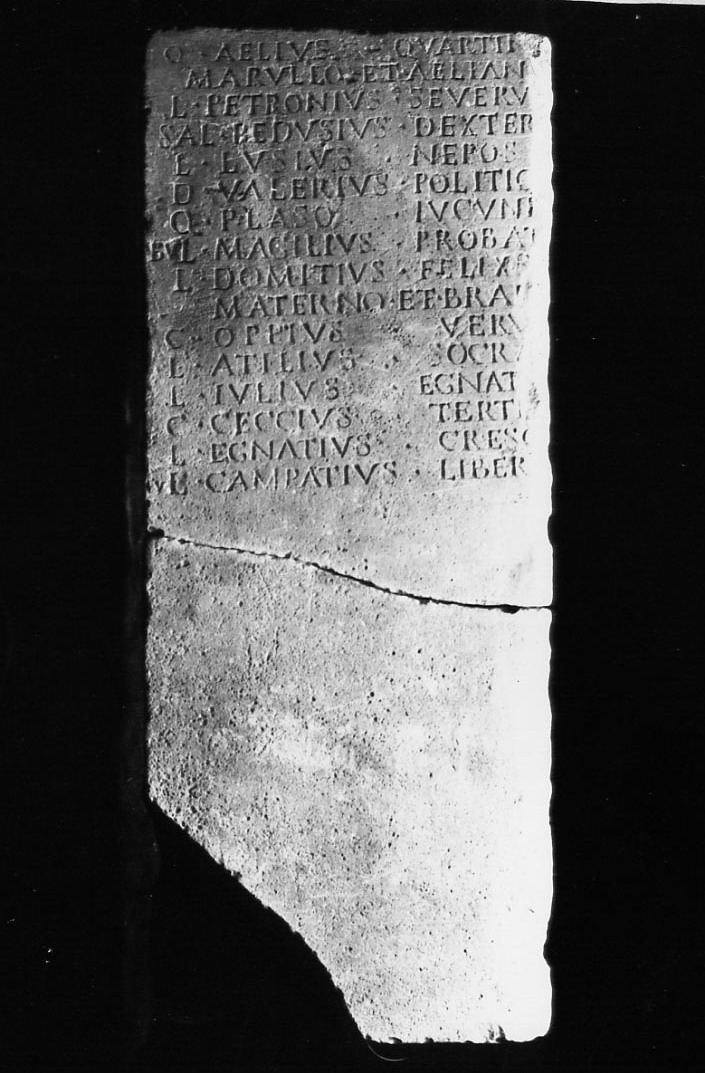 iscrizione funeraria - produzione imperiale e tardoantica (sec. II d.C, sec. IV d.C)