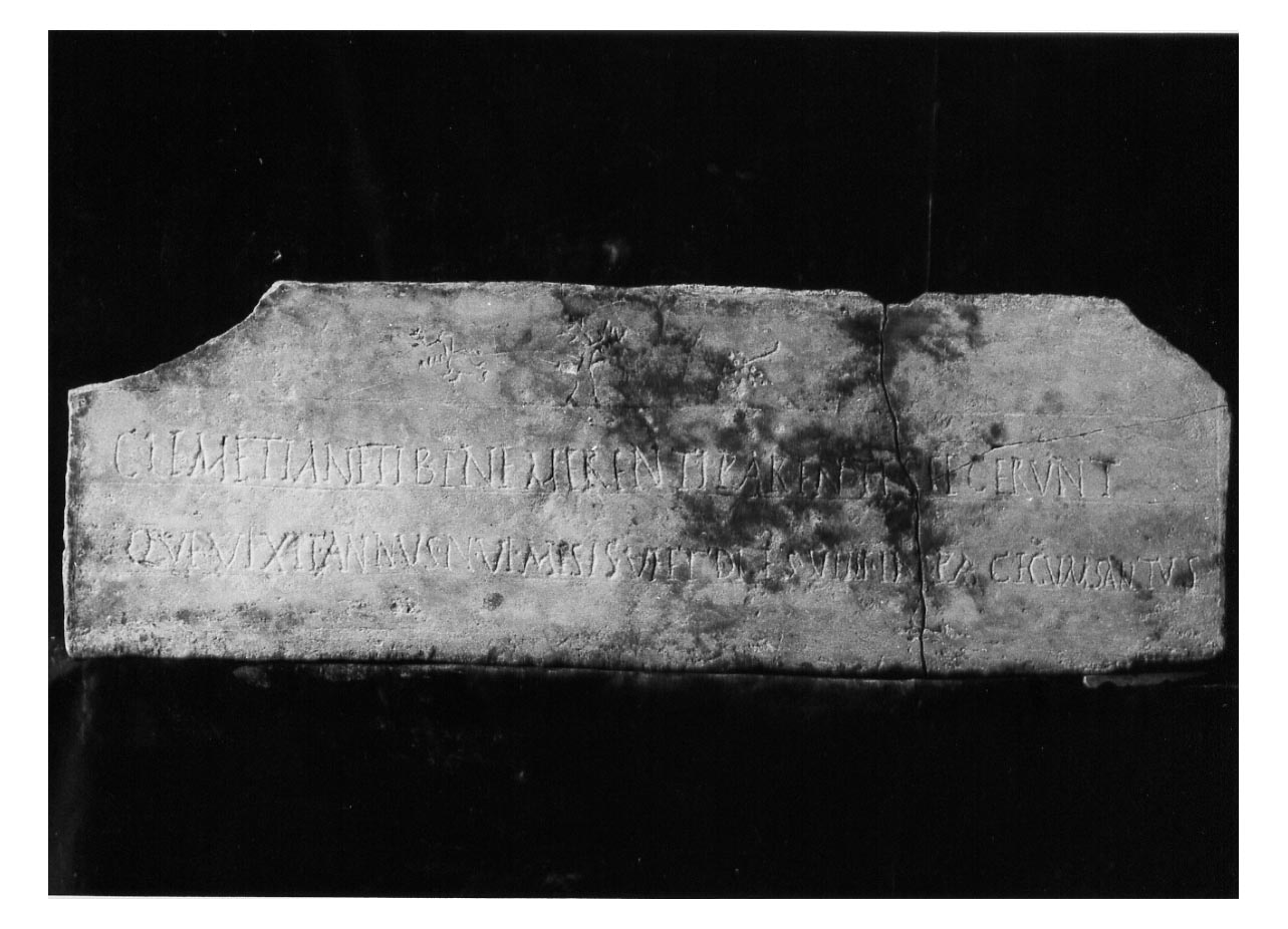 iscrizione funeraria - produzione tardoantica (secc. IV-VI d.C)