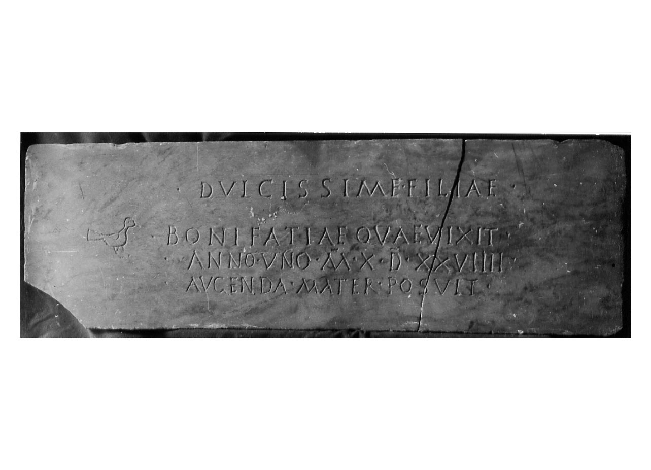 iscrizione funeraria - produzione tardoantica (secc. III-IV d.C)