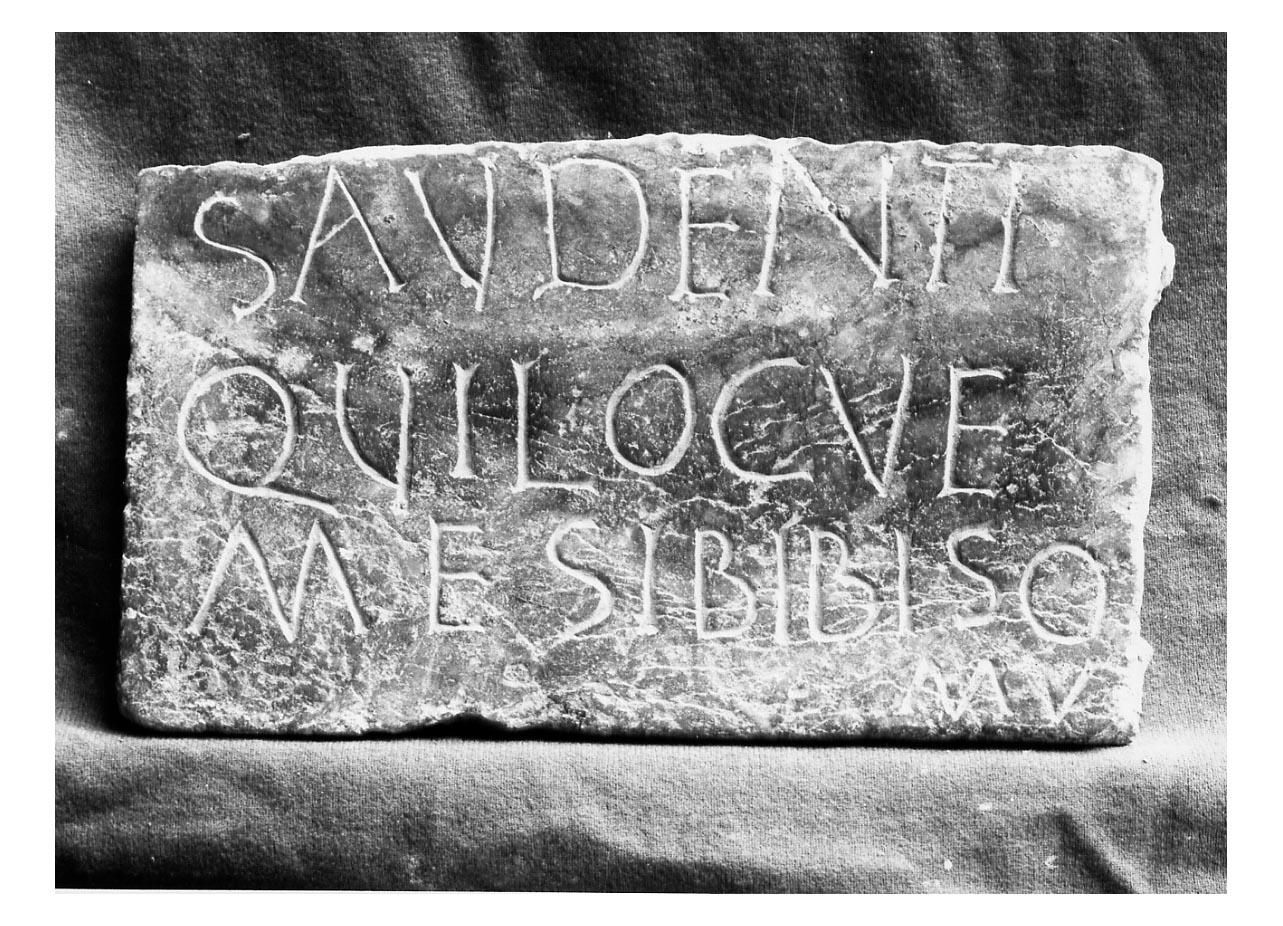 iscrizione funeraria - produzione tardoantica (sec. V d.C)