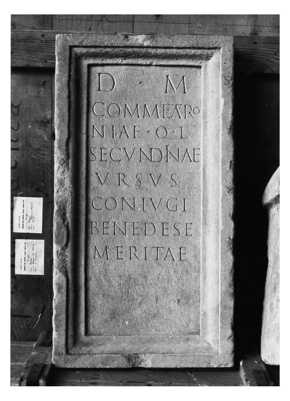 iscrizione funeraria - produzione imperiale (sec. II d.C)