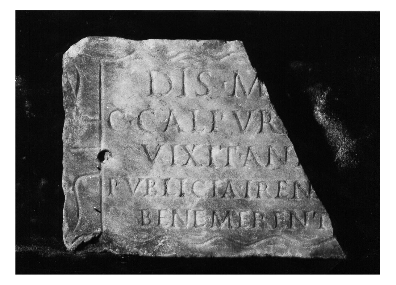 iscrizione funeraria - produzione imperiale (secc. I-II d.C)