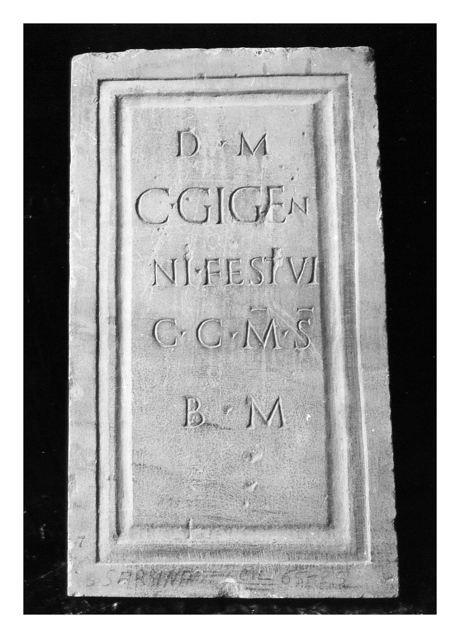 iscrizione funeraria - produzione imperiale (sec. III d.C)