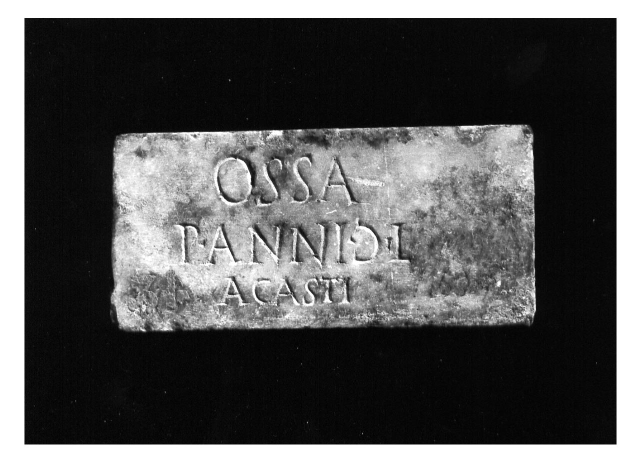 iscrizione funeraria - produzione imperiale (secc. I-II d.C)