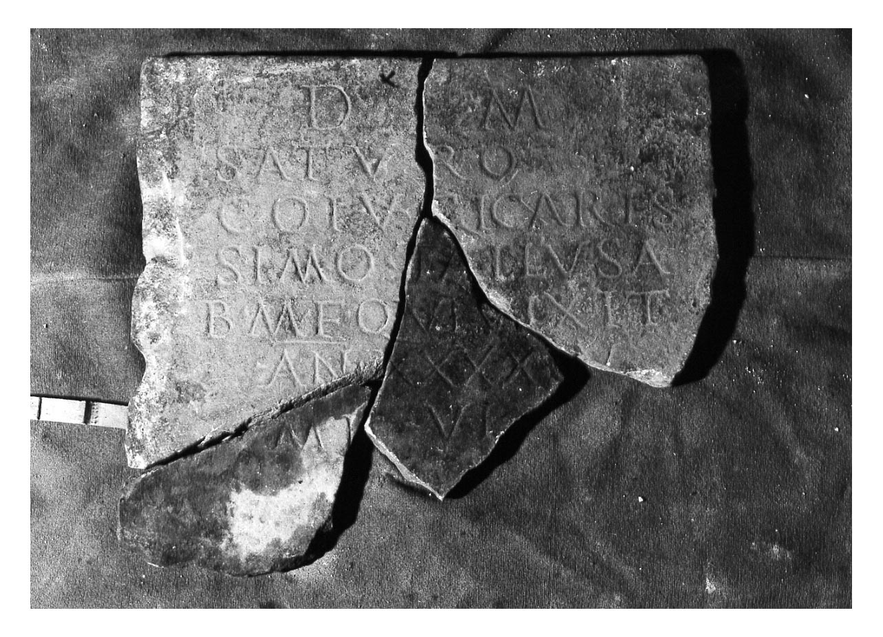 iscrizione funeraria - produzione imperiale (secc. I-II d.C)