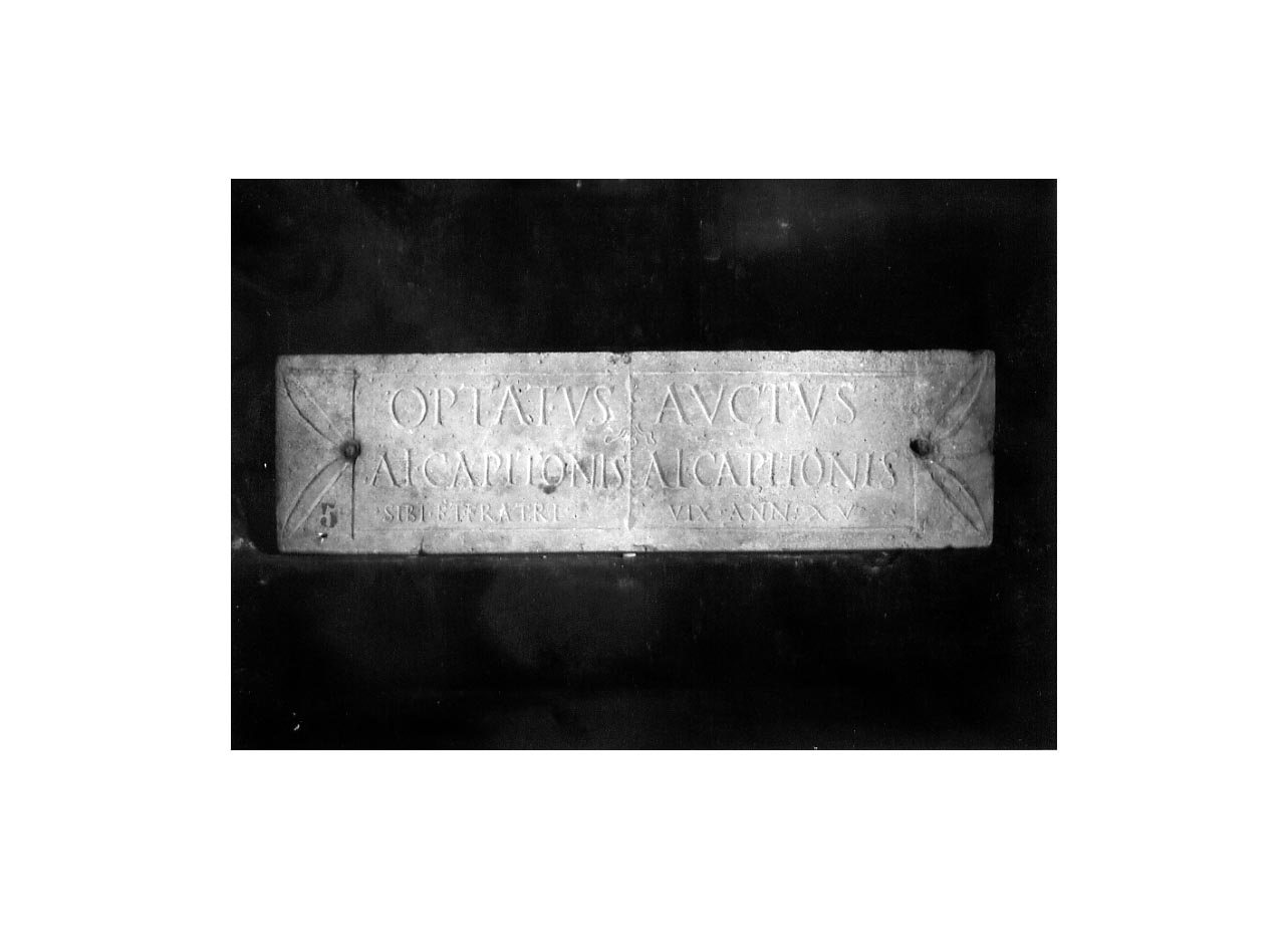 iscrizione funeraria - produzione imperiale (fine sec. I d.C)