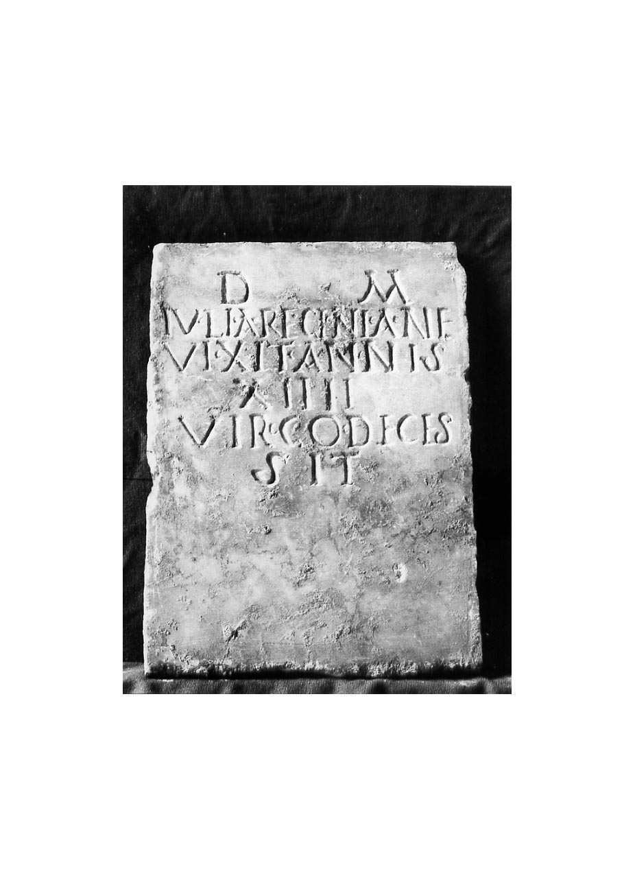 iscrizione funeraria - produzione tardoantica (secc. IV-VI d.C)