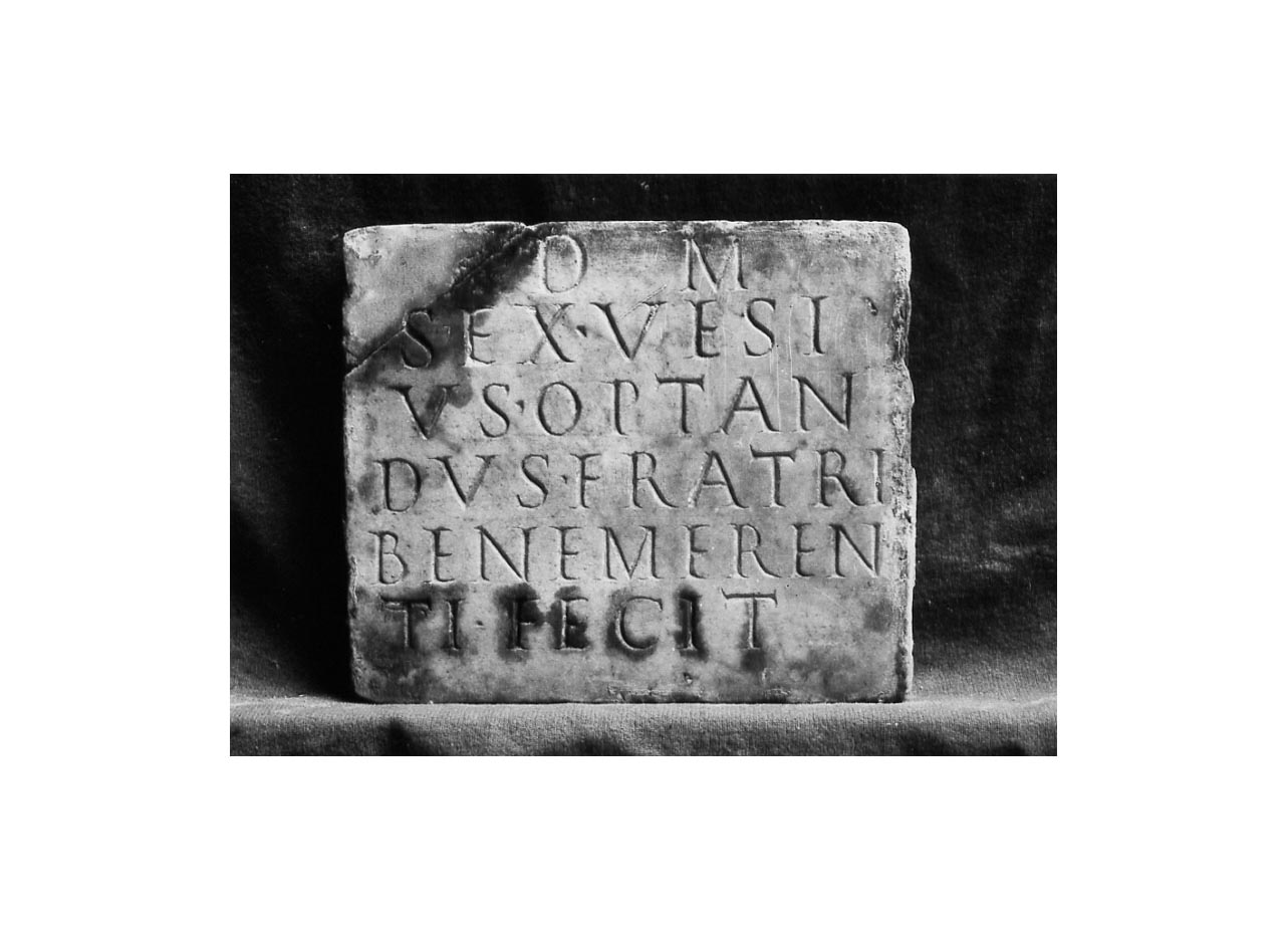 iscrizione funeraria - produzione imperiale (sec. II d.C)