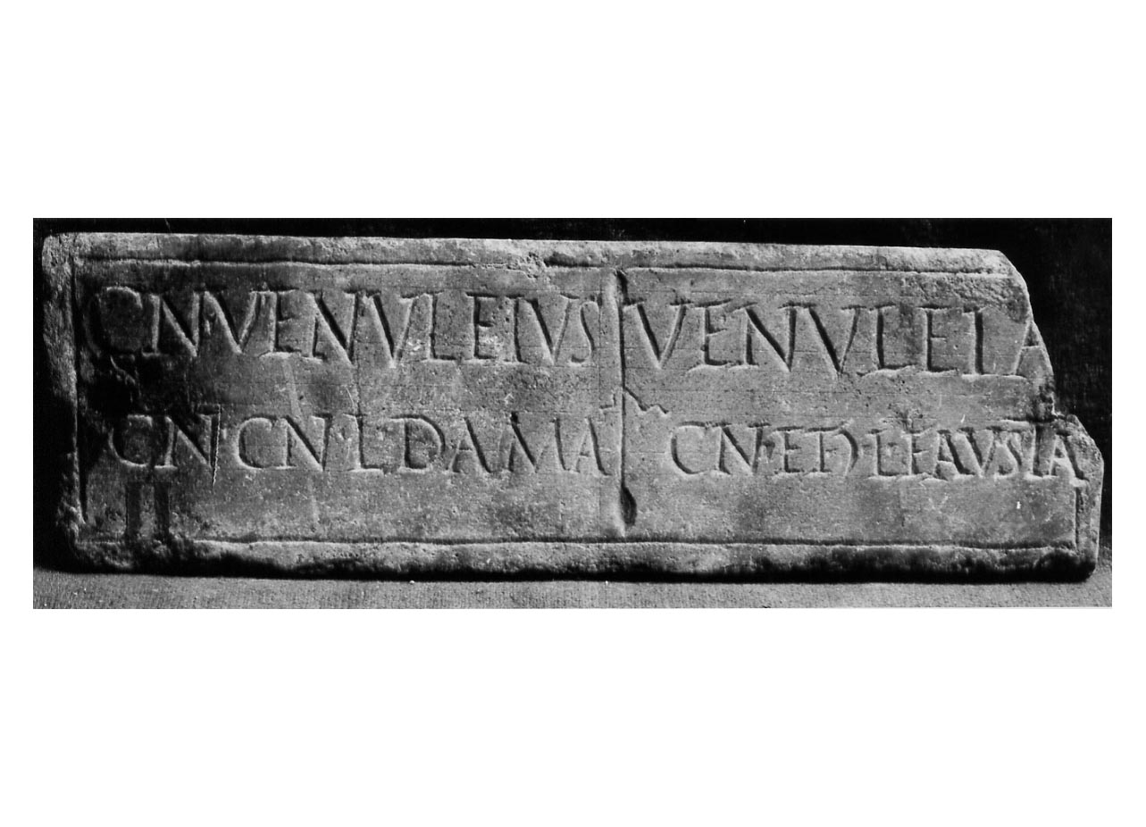 iscrizione funeraria - produzione imperiale (secc. I-II d.C)