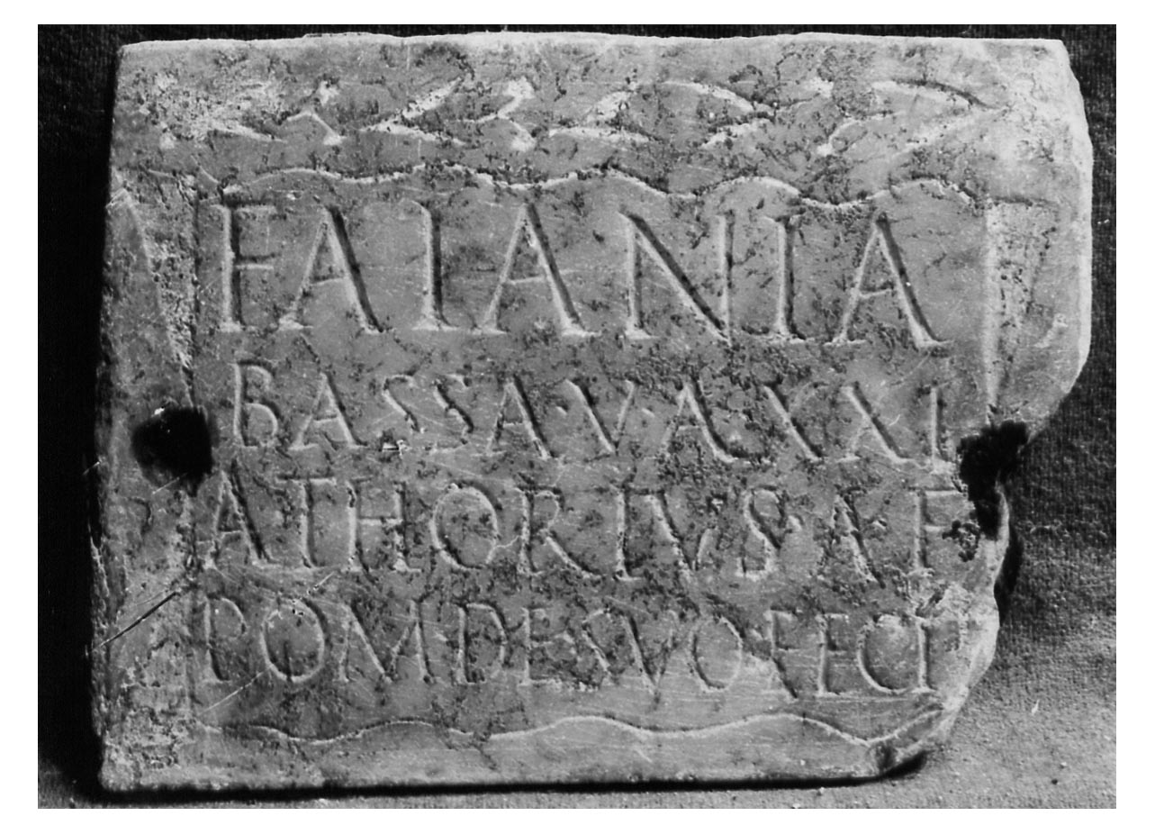 iscrizione funeraria - produzione imperiale (secc. I-II d.C)