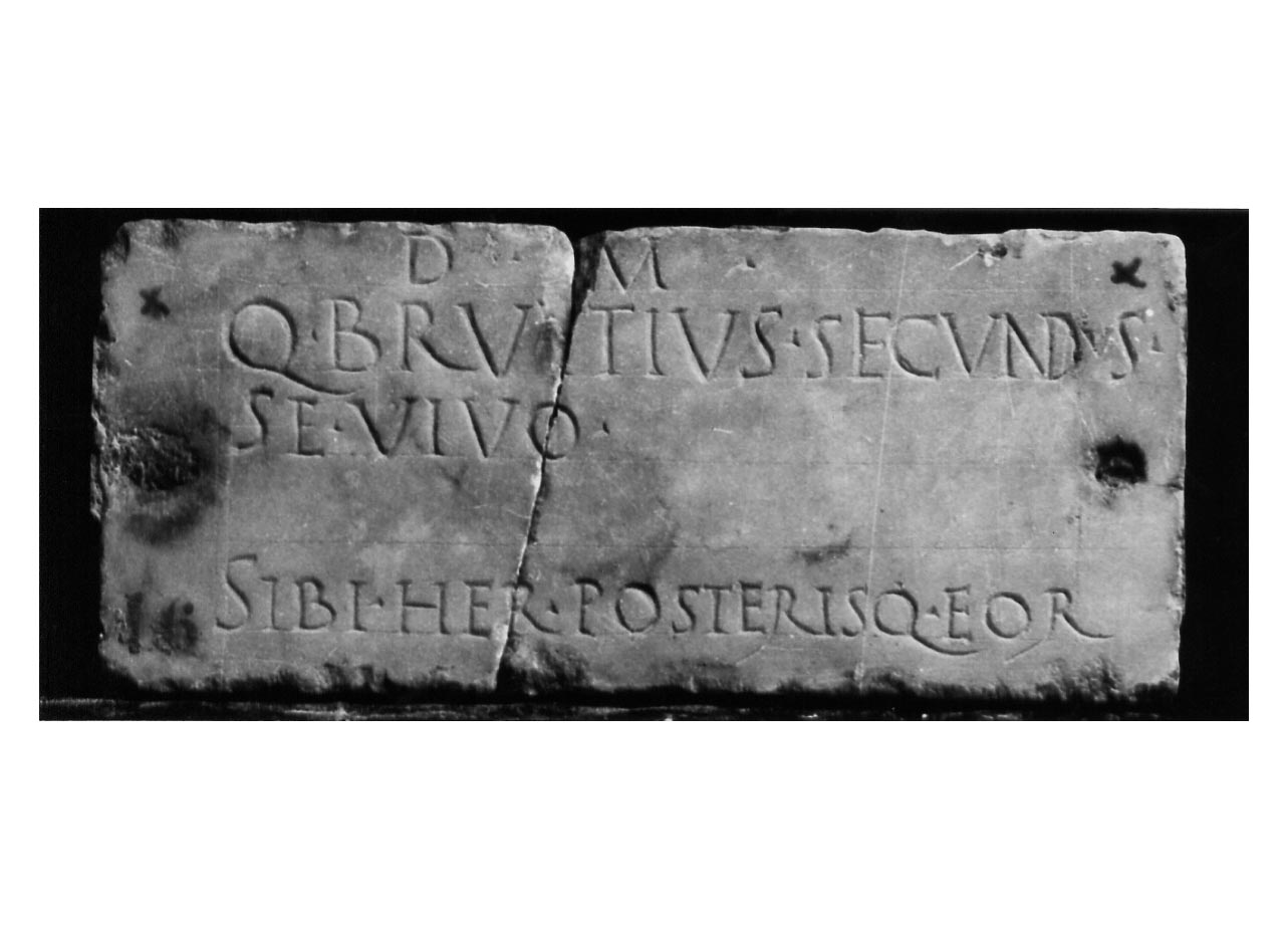 iscrizione funeraria - produzione imperiale (secc. I-II d.C)