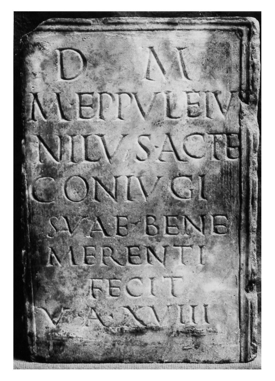 iscrizione funeraria - produzione imperiale (secc. I-II d.C)