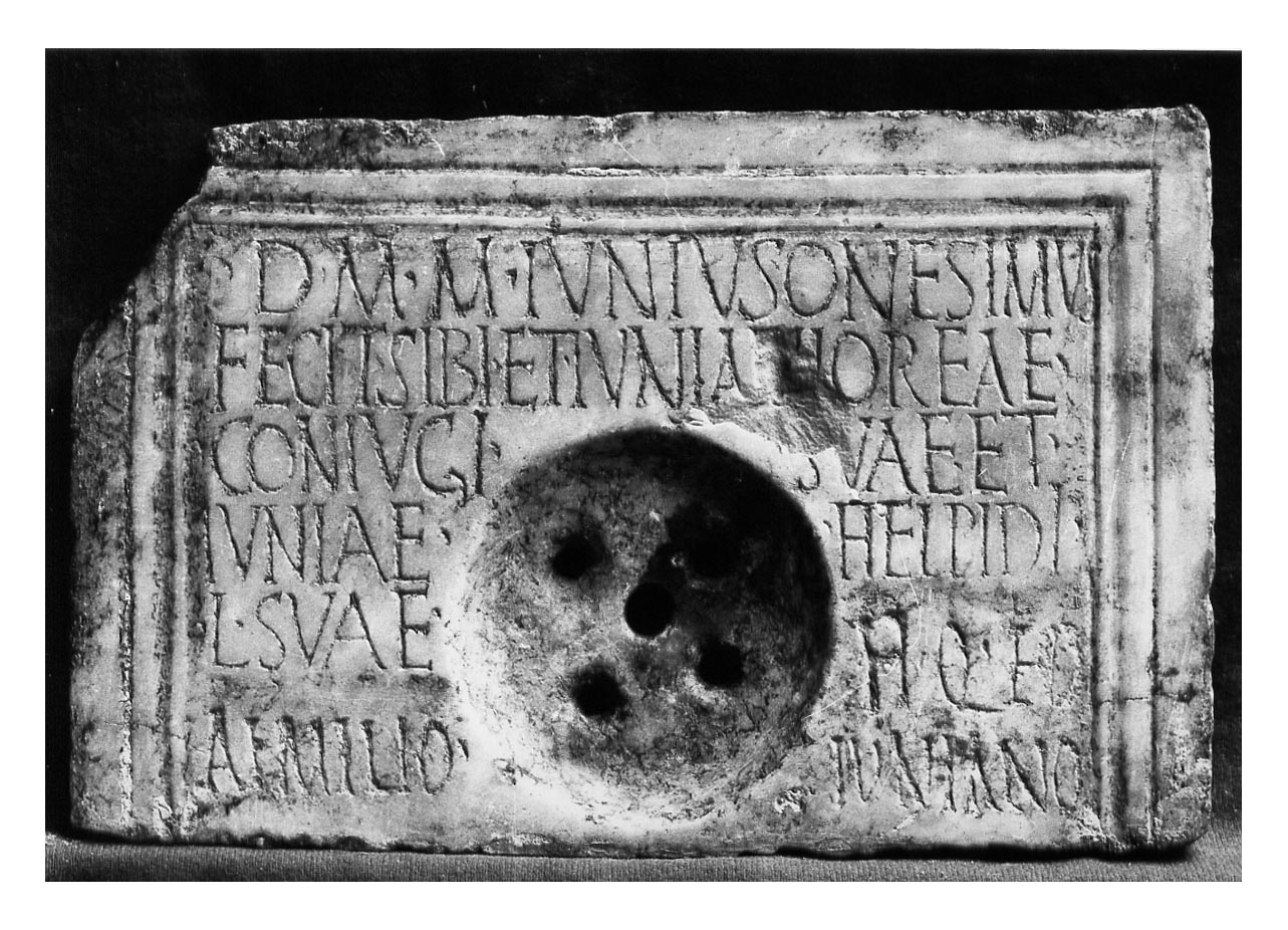 iscrizione funeraria - produzione imperiale (sec. III d.C)