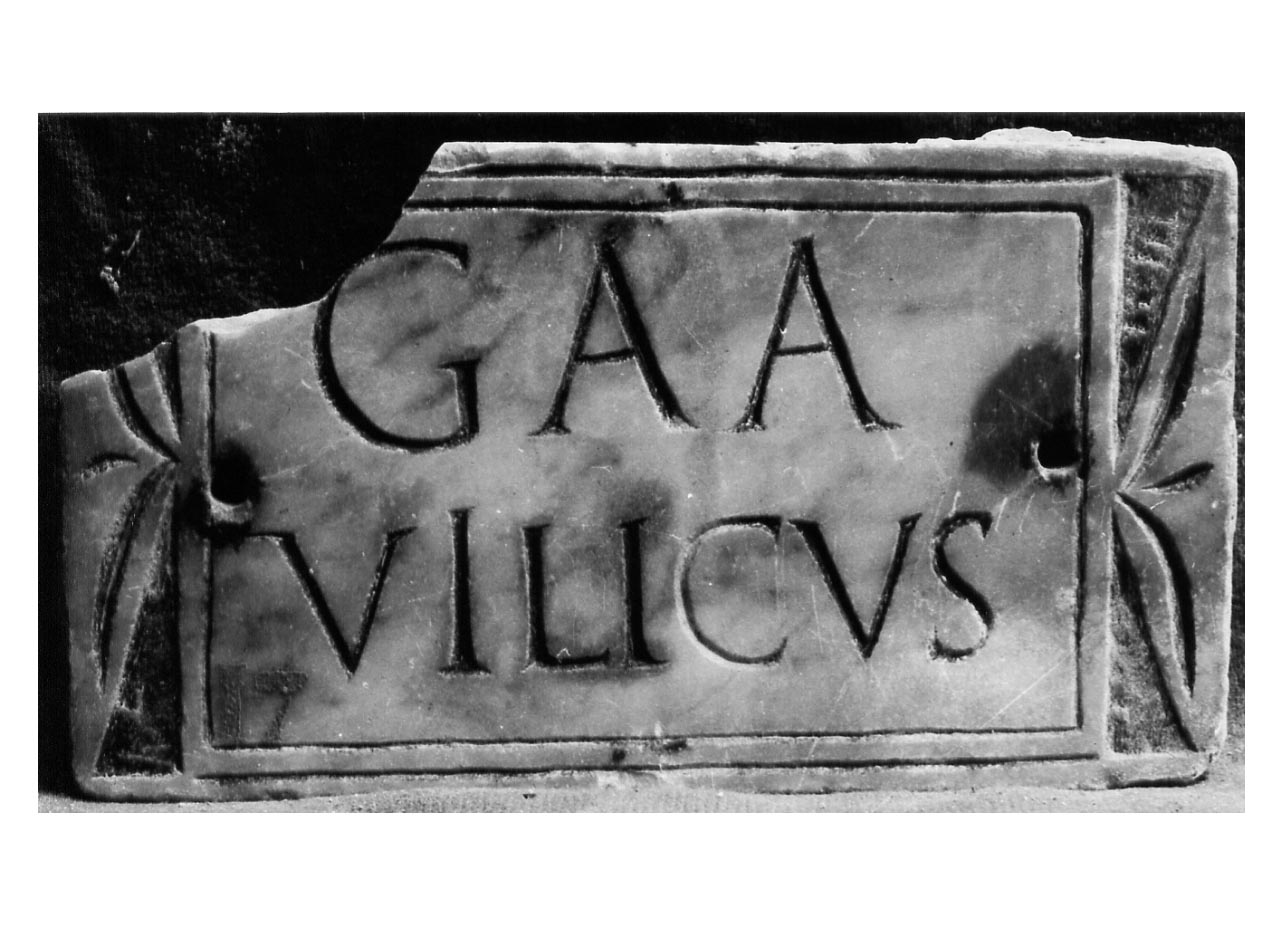 iscrizione funeraria - produzione imperiale (secc. I-II d.C)