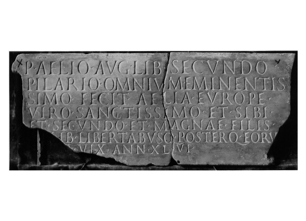 iscrizione funeraria - produzione imperiale (sec. II d.C)