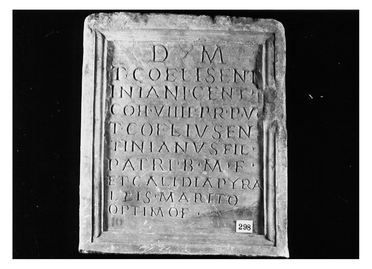 iscrizione funeraria - produzione imperiale (secc. II-III d.C)